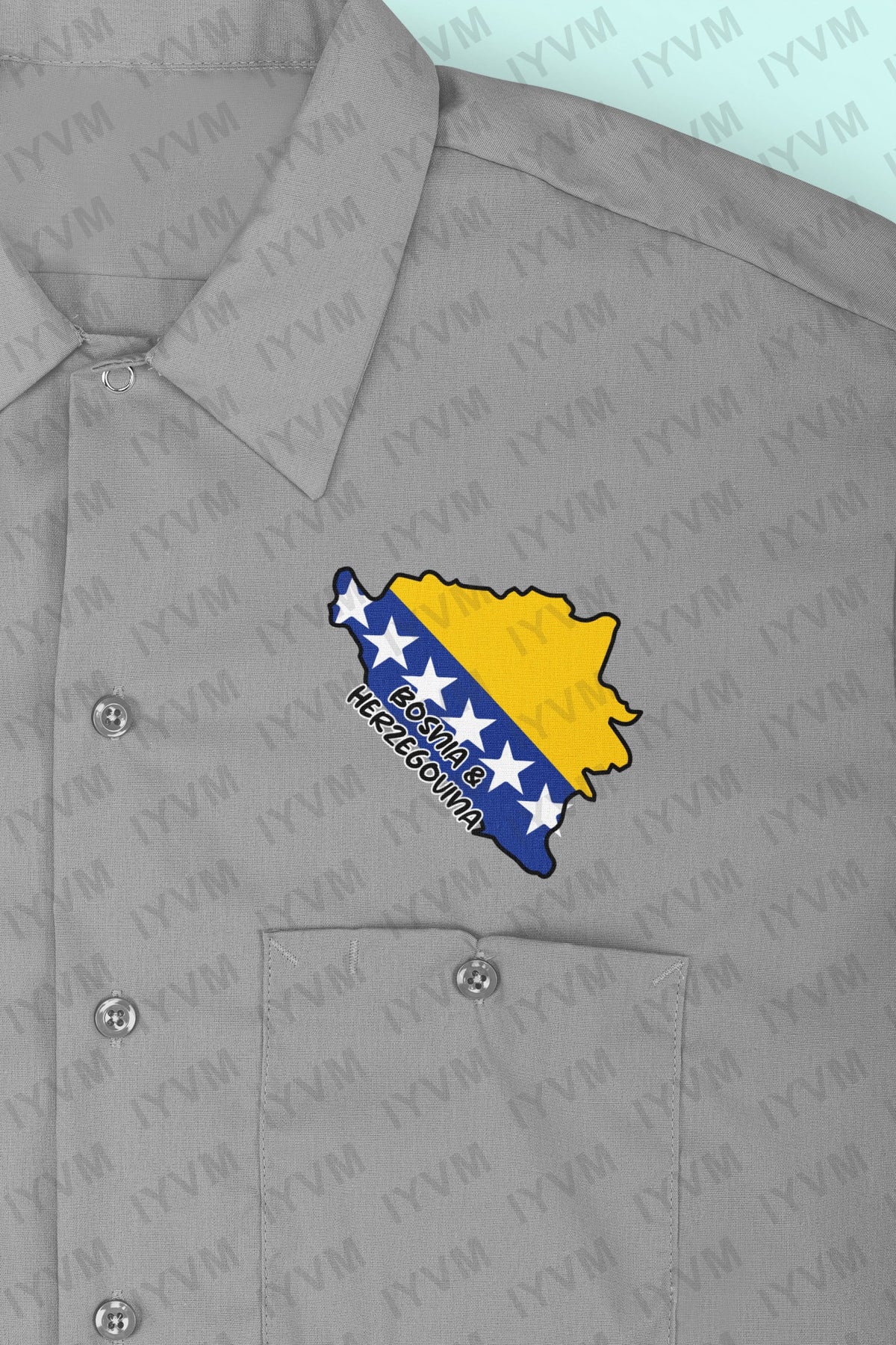 Bosnia and Herzegovina Map Iron On Heat Transfer Vinyl HTV / Sarajevo / Bosnian / Herzegovinian / BiH / B&H / Bosnia–Herzegovina