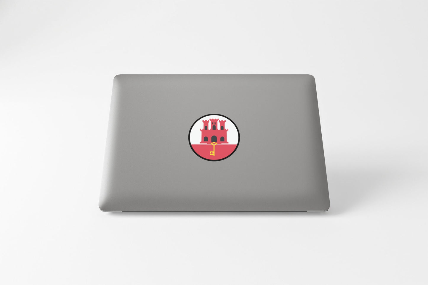 Gibraltar Flag Circle Sticker Decal
