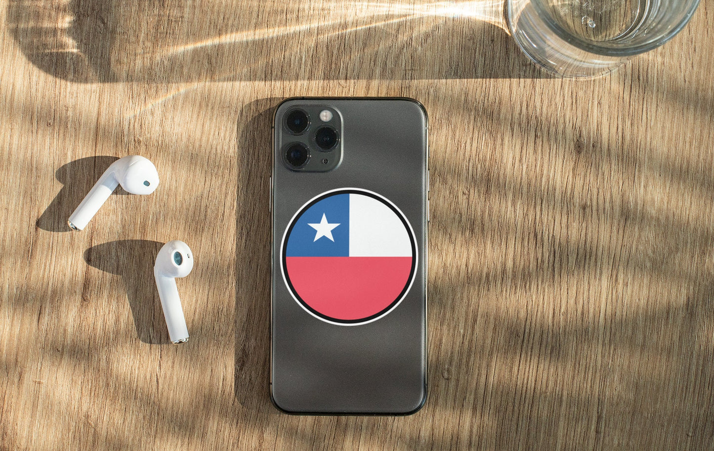 Chile Flag Circle Sticker Decal