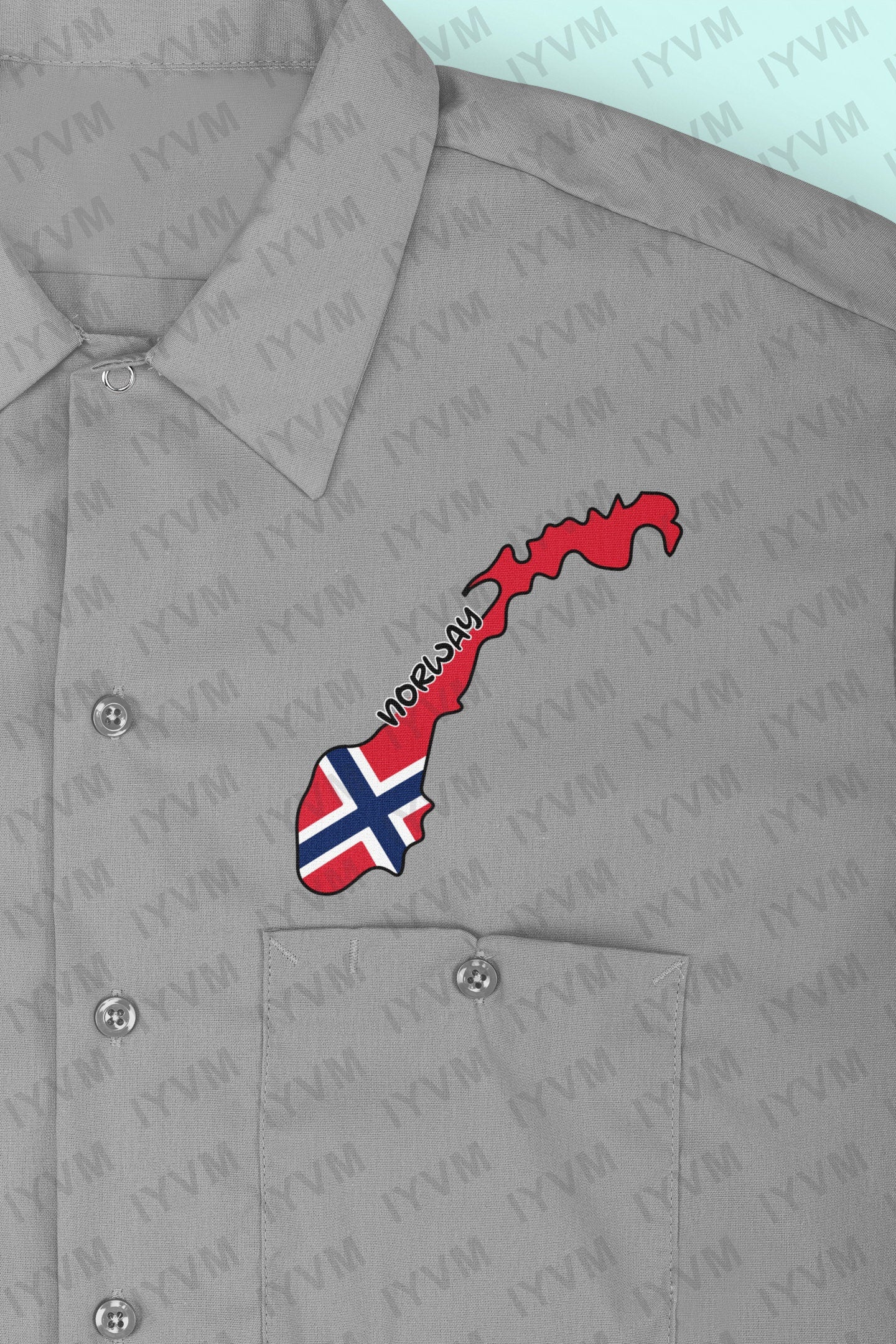 Norway Map Iron On Heat Transfer Vinyl HTV / Norwegian / Kingdom of Norway / Oslo