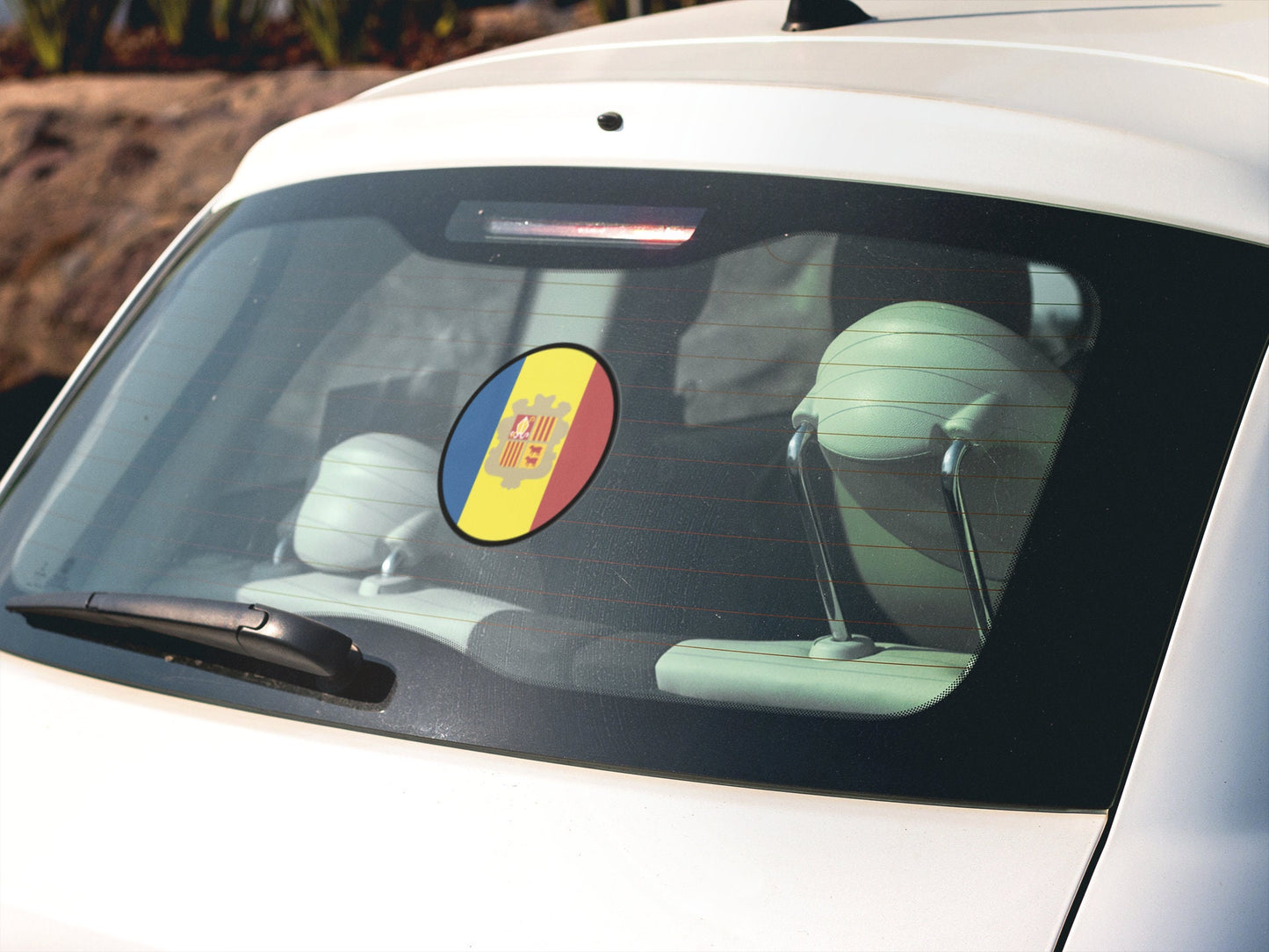 Andorra Flag Circle Sticker Decal