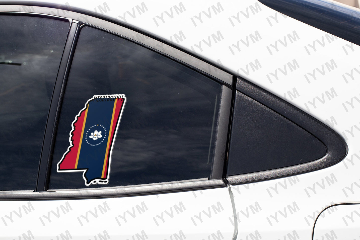 State of Mississippi Map Flag Sticker Decal  USA Mississippi State  Jackson  The Magnolia State  The Birthplace of America's Music