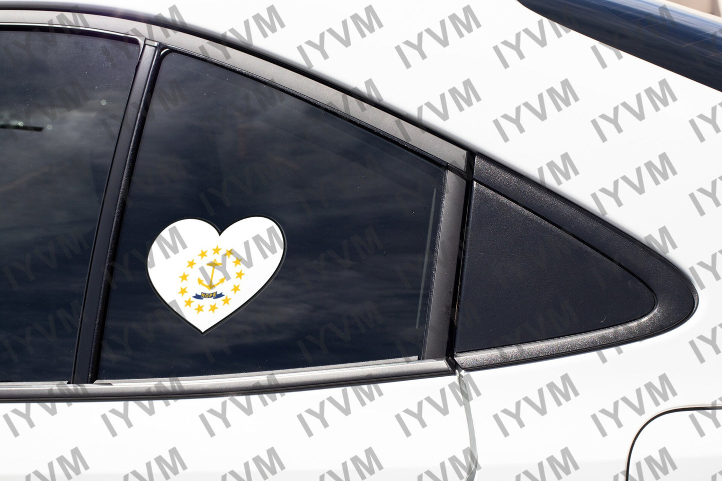 State of Rhode Island Flag Heart Sticker Decal  USA Rhode Island State  Providence  The Ocean State  Little Rhody  Rogues Island /