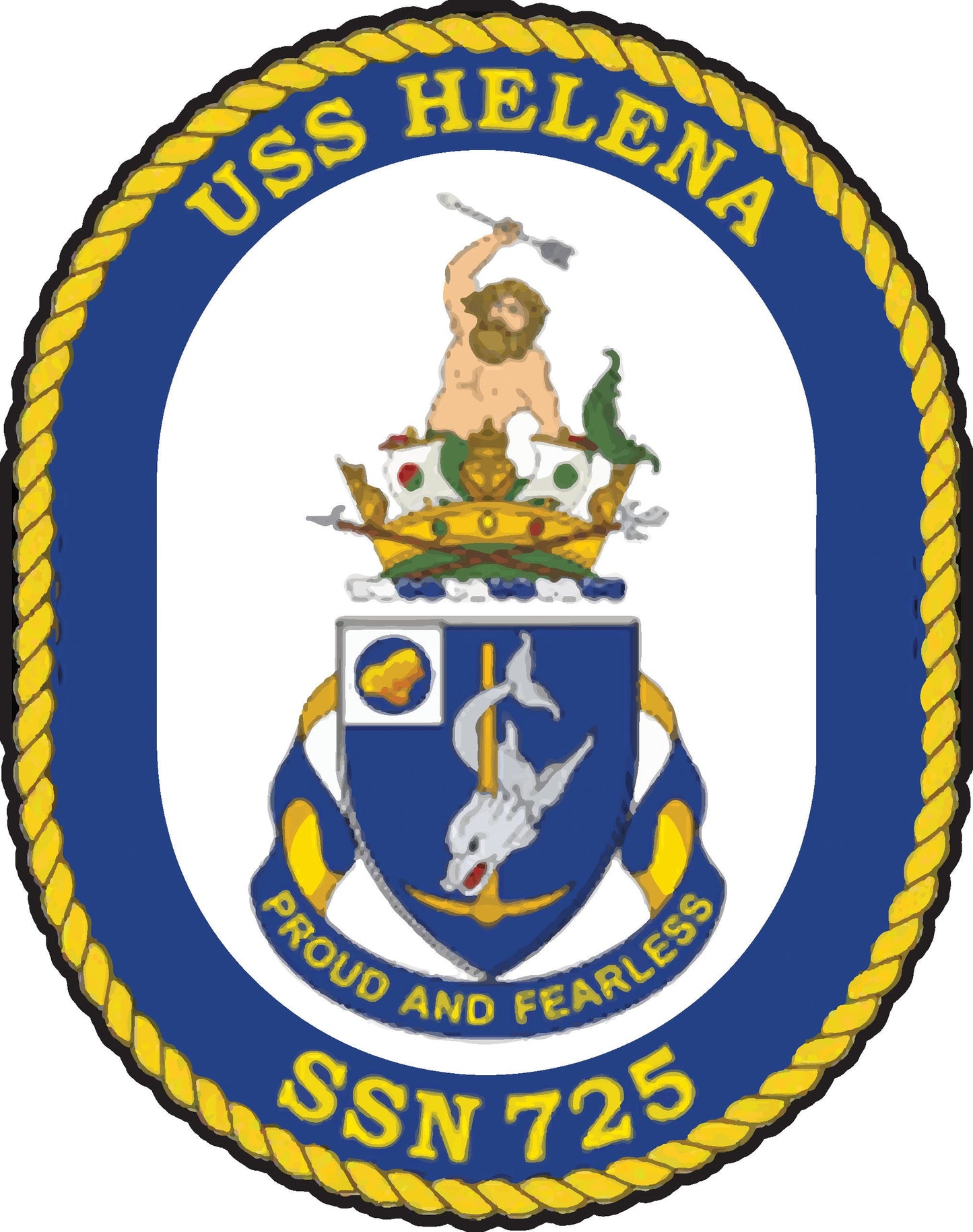 USS Helena SSN-725 Badge Iron On Heat Transfer Vinyl HTV Los Angeles Class Attack Submarine