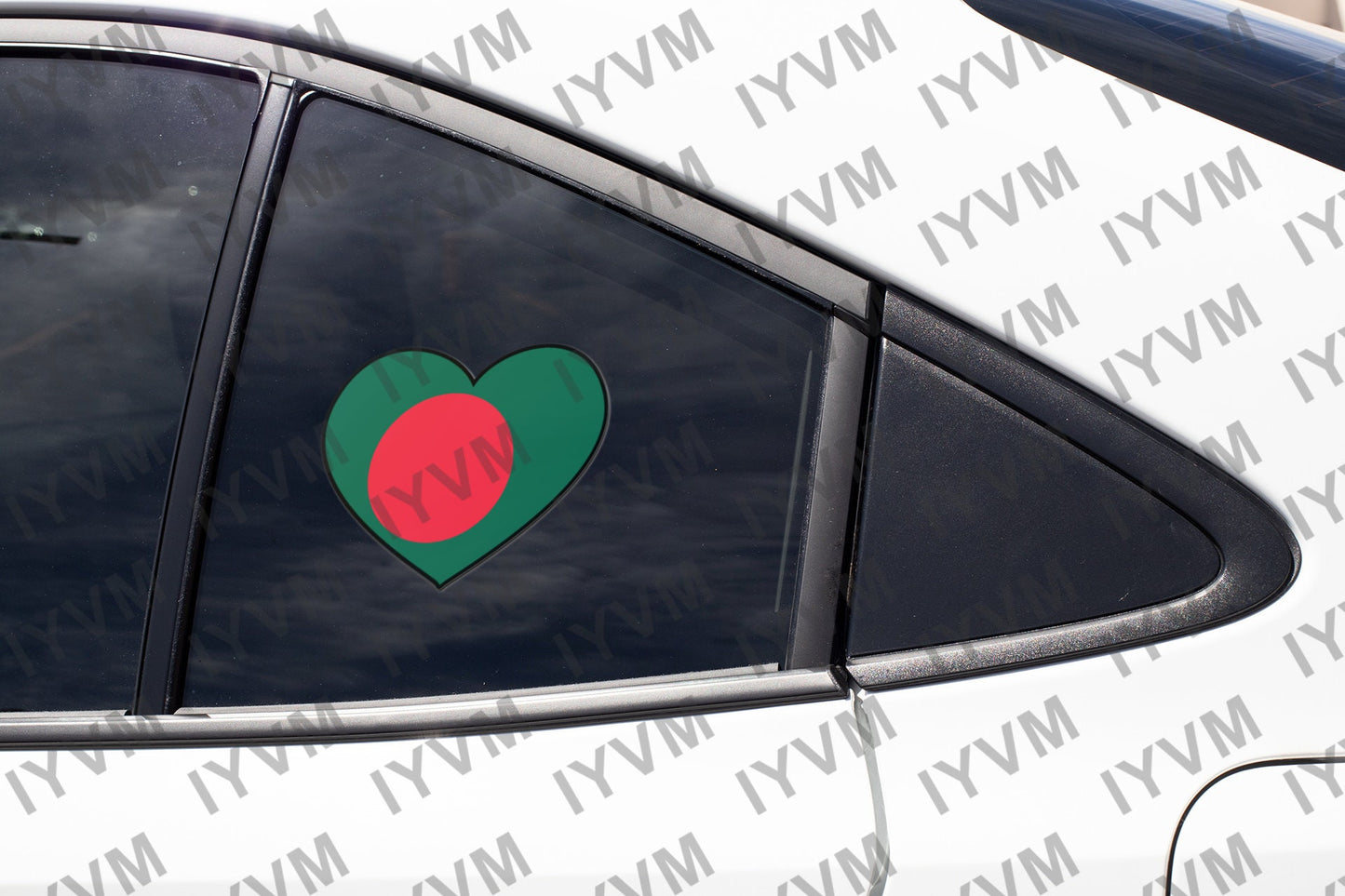 Bangladesh Flag Heart Sticker Decal / Dhaka / Joy Bangla / the People's Republic of Bangladesh Bangladeshi