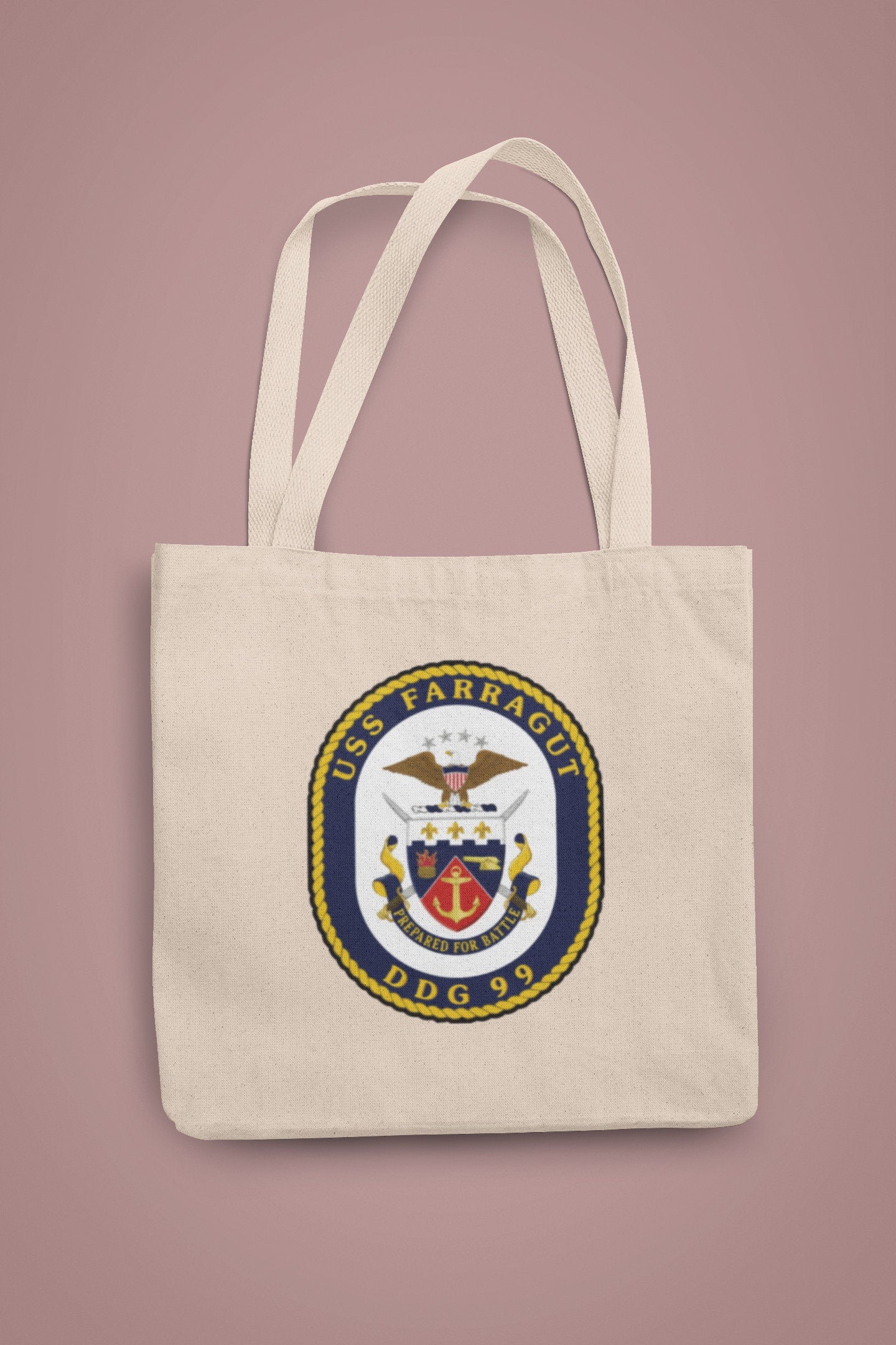USS Farragut DDG-99 Badge Iron On Heat Transfer Vinyl HTV Arleigh Burke Class Destroyer