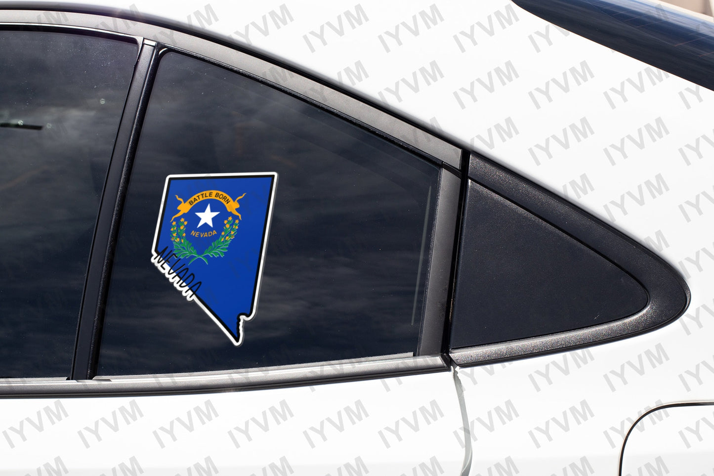 State of Nevada Map Flag Sticker Decal  USA Nevada State  Carson City  The Silver State  Battle Born State  Sagebrush State /  Casino State