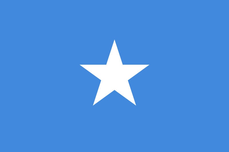 Somalia Flag Sticker Decal / Federal Republic of Somalia / Jamhuuriyadda Federaalka Soomaaliya / Mogadishu / Somali Somalian /
