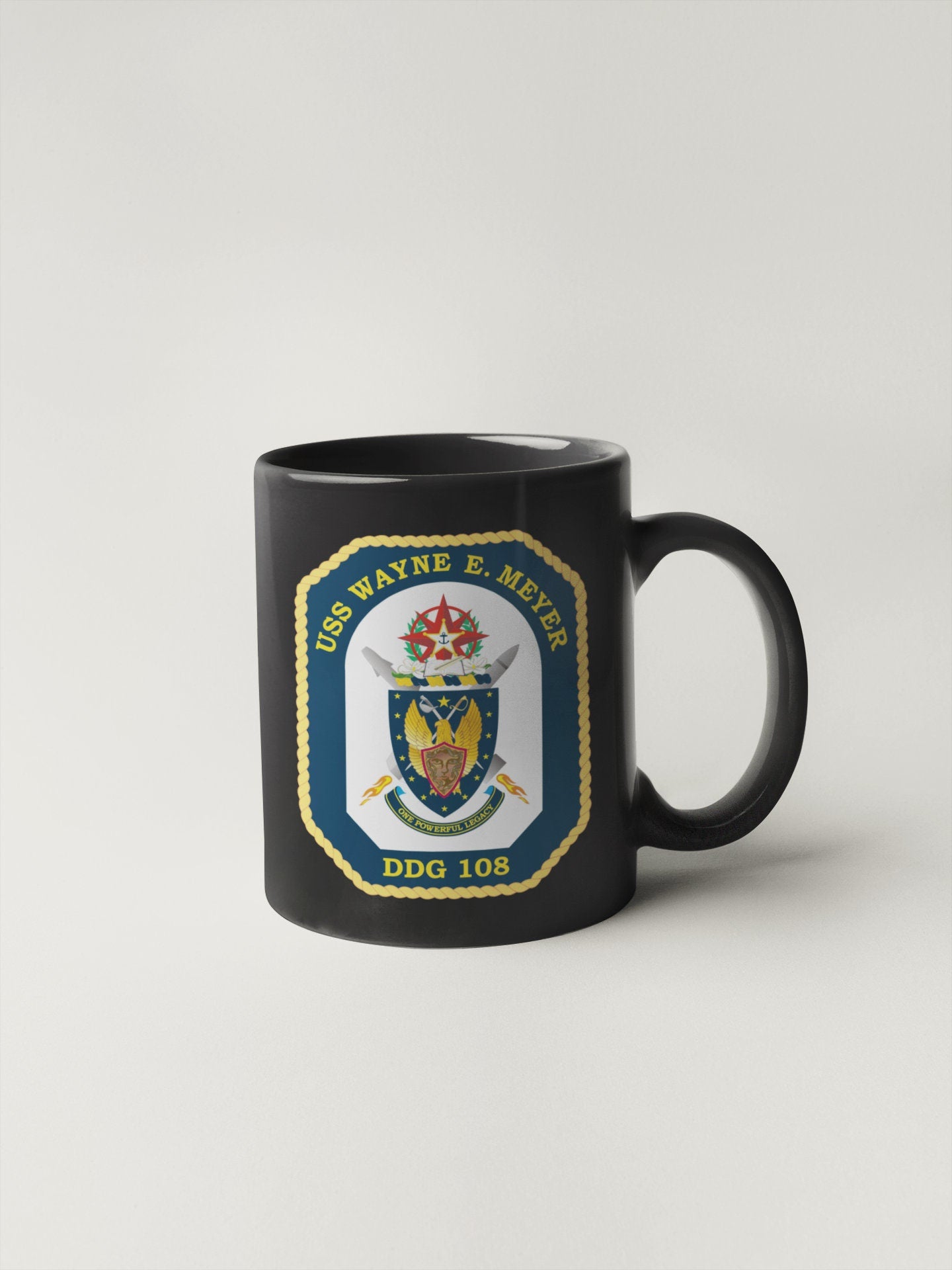 USS Wayne E. Meyer DDG-108 Badge Sticker Decal Arleigh Burke Class Destroyer Car Sticker Bumper Sticker for Car Emblem