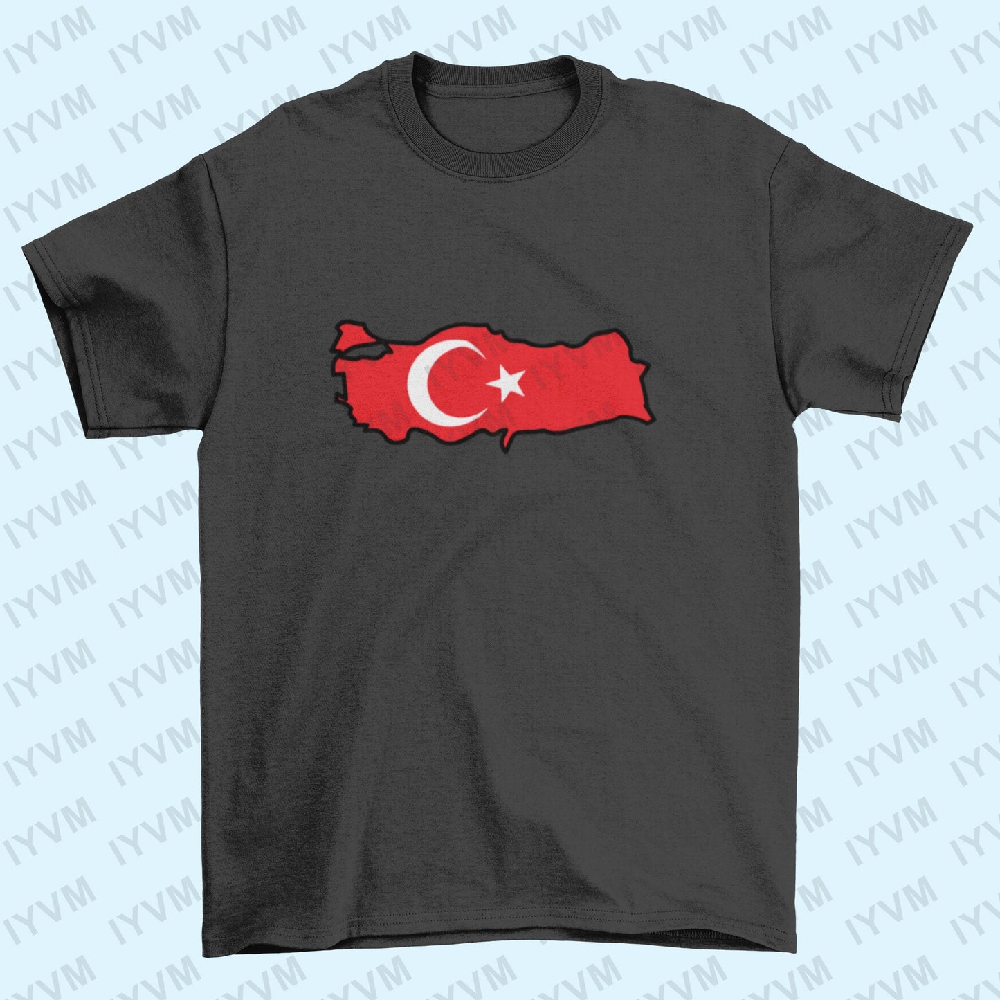 Turkey Map Iron On Heat Transfer Vinyl HTV / Republic of Turkey / Türkiye Cumhuriyeti / Ankara / Turkish /