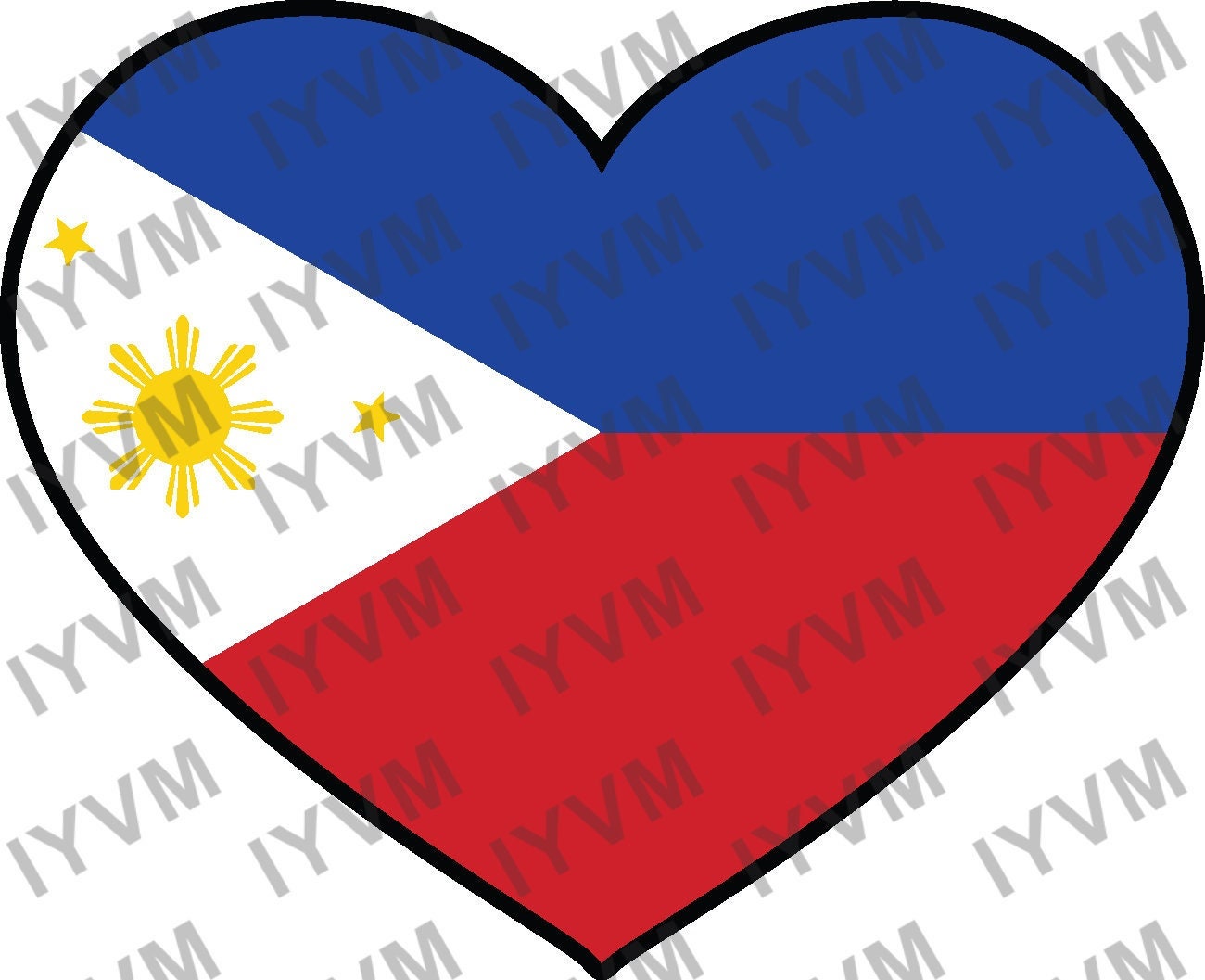 Philippines Flag Sticker Decal / Republic of the Philippines / Republika ng Pilipinas / Manila / Filipino