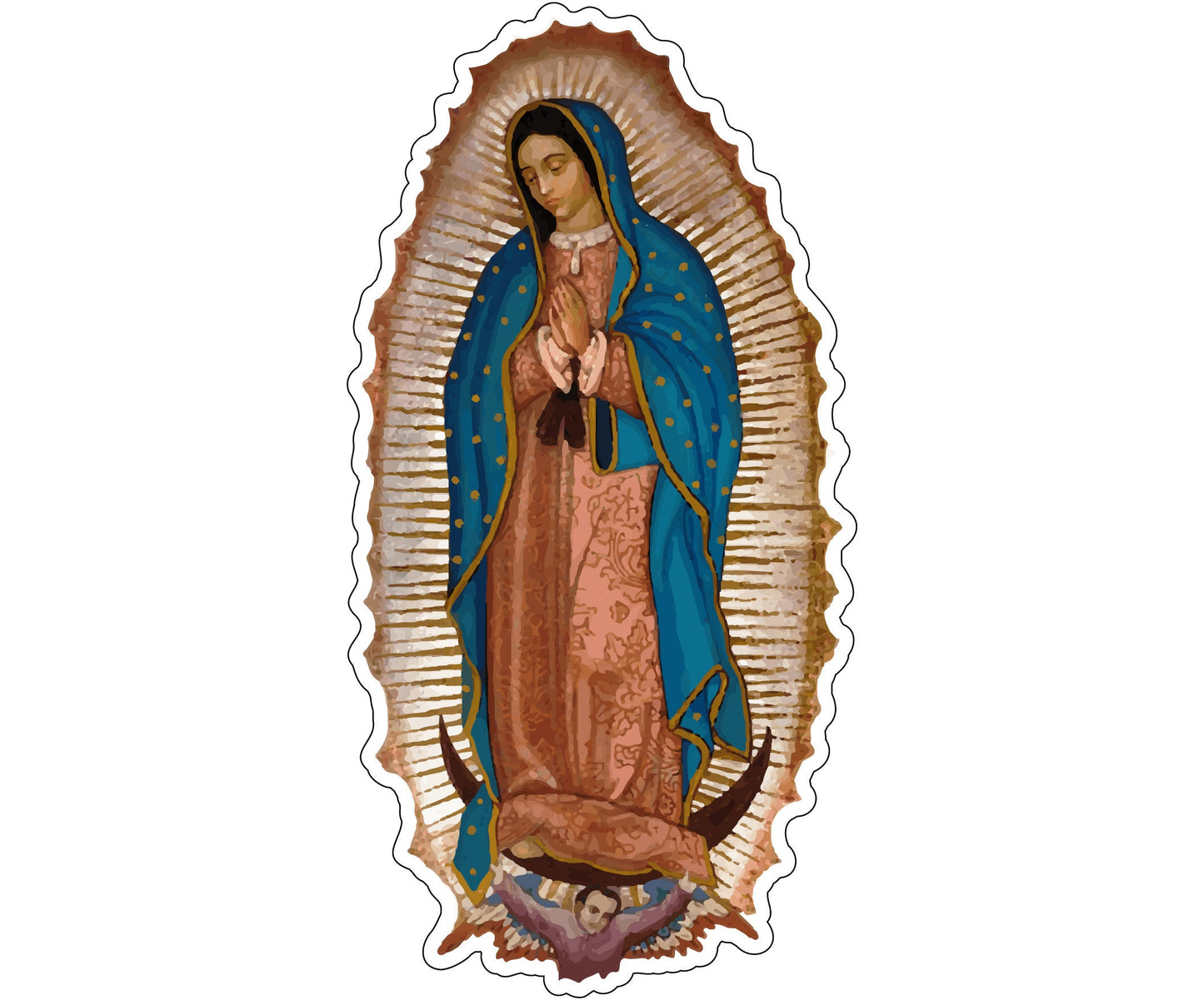 Our Lady of Guadalupe Sticker Decal Vinyl Decal Virgin of Guadalupe Nuestra Señora de Guadalupe Virgen de Guadalupe Virgin Mary Sticker