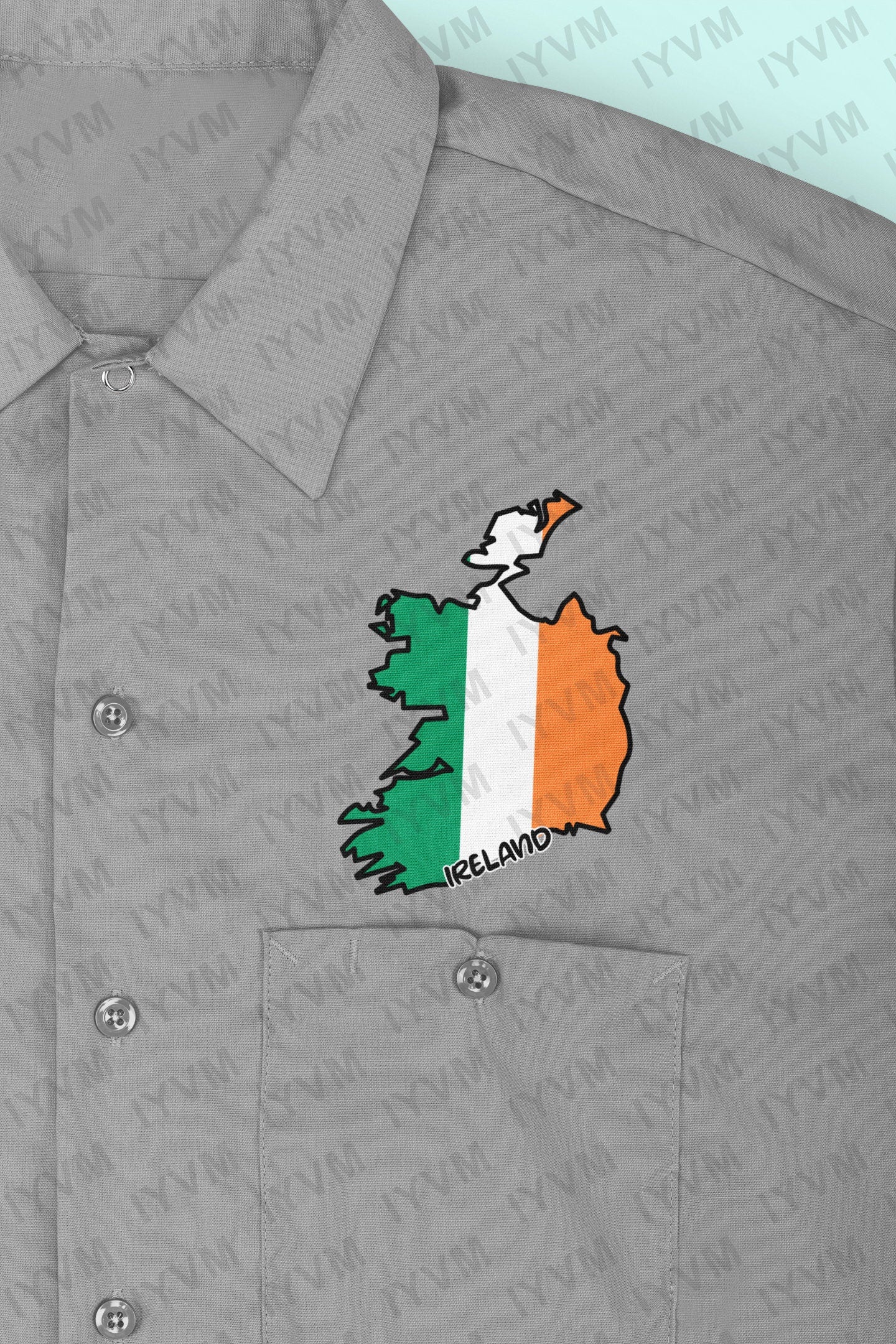 Ireland Map Iron On Heat Transfer Vinyl HTV / Éire / Airlann / Northern Ireland / Irish / Belfast