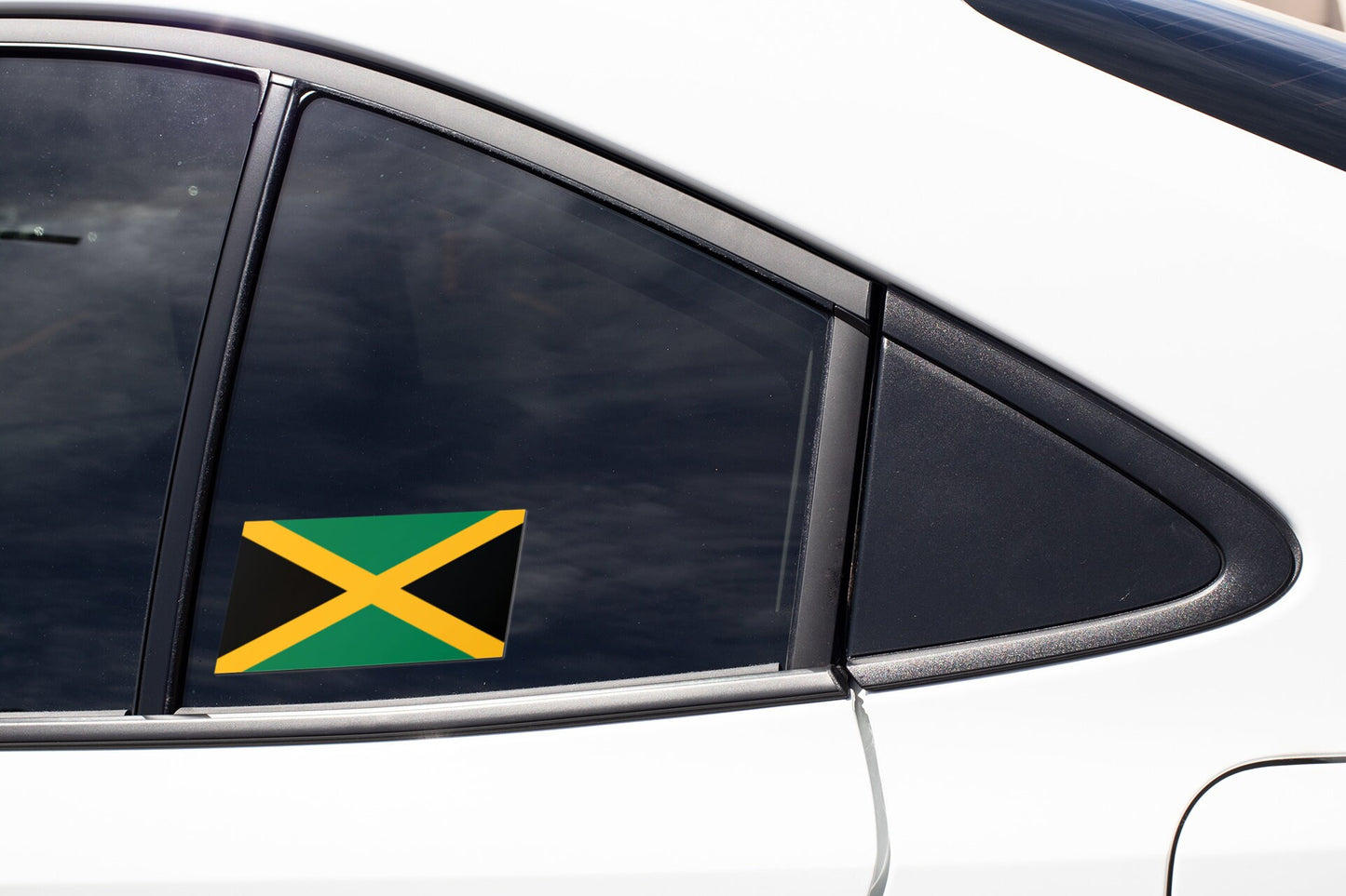 Jamaica Flag Sticker Decal / Jumieka / Kingston / Jamaican / Out of Many, One People