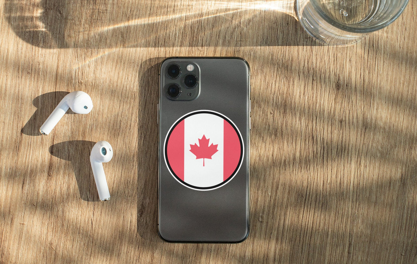 Canada Flag Circle Sticker Decal