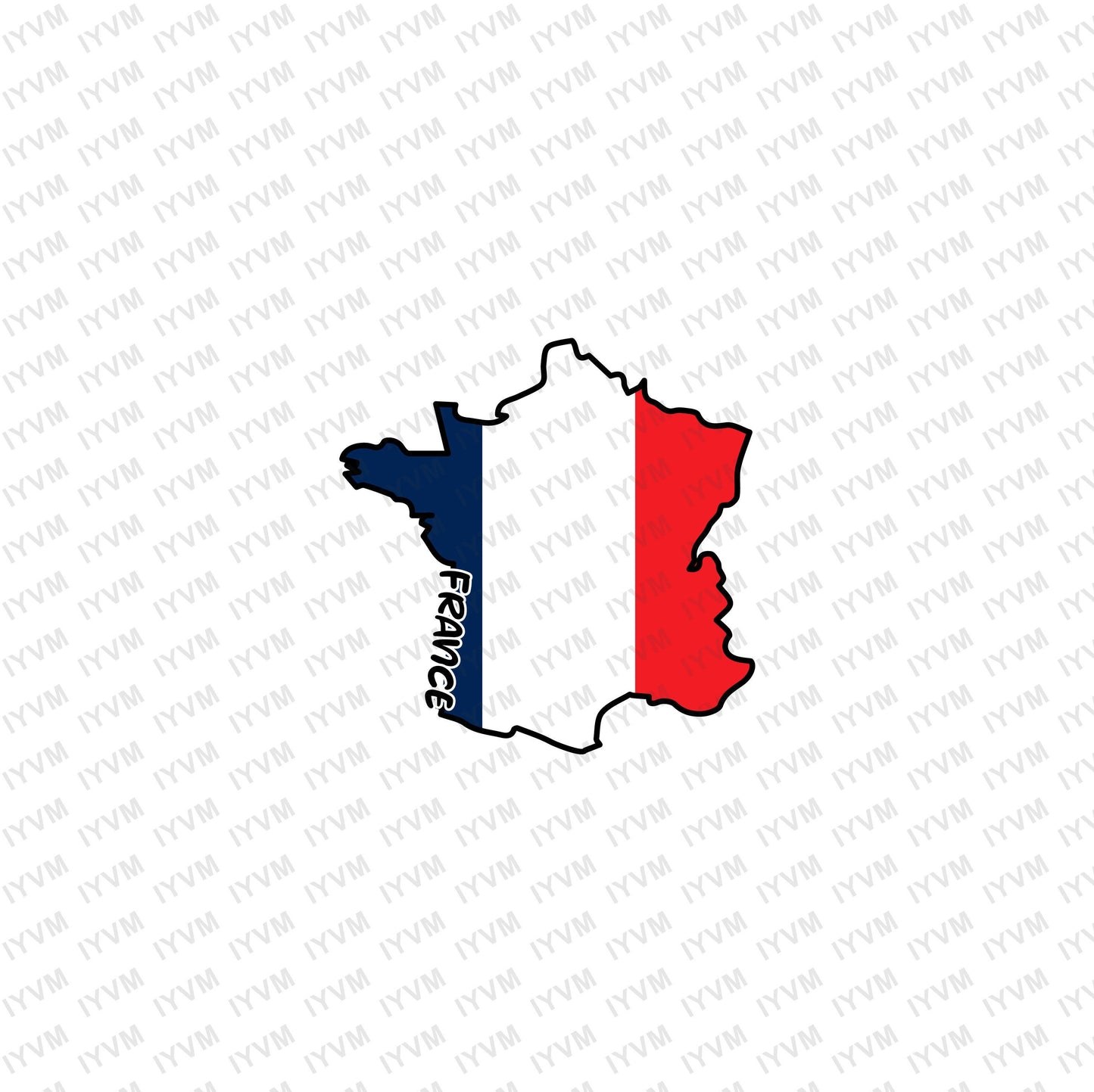 France Map Iron On Heat Transfer Vinyl HTV / French Republic / Paris / French / Liberté, égalité, fraternité
