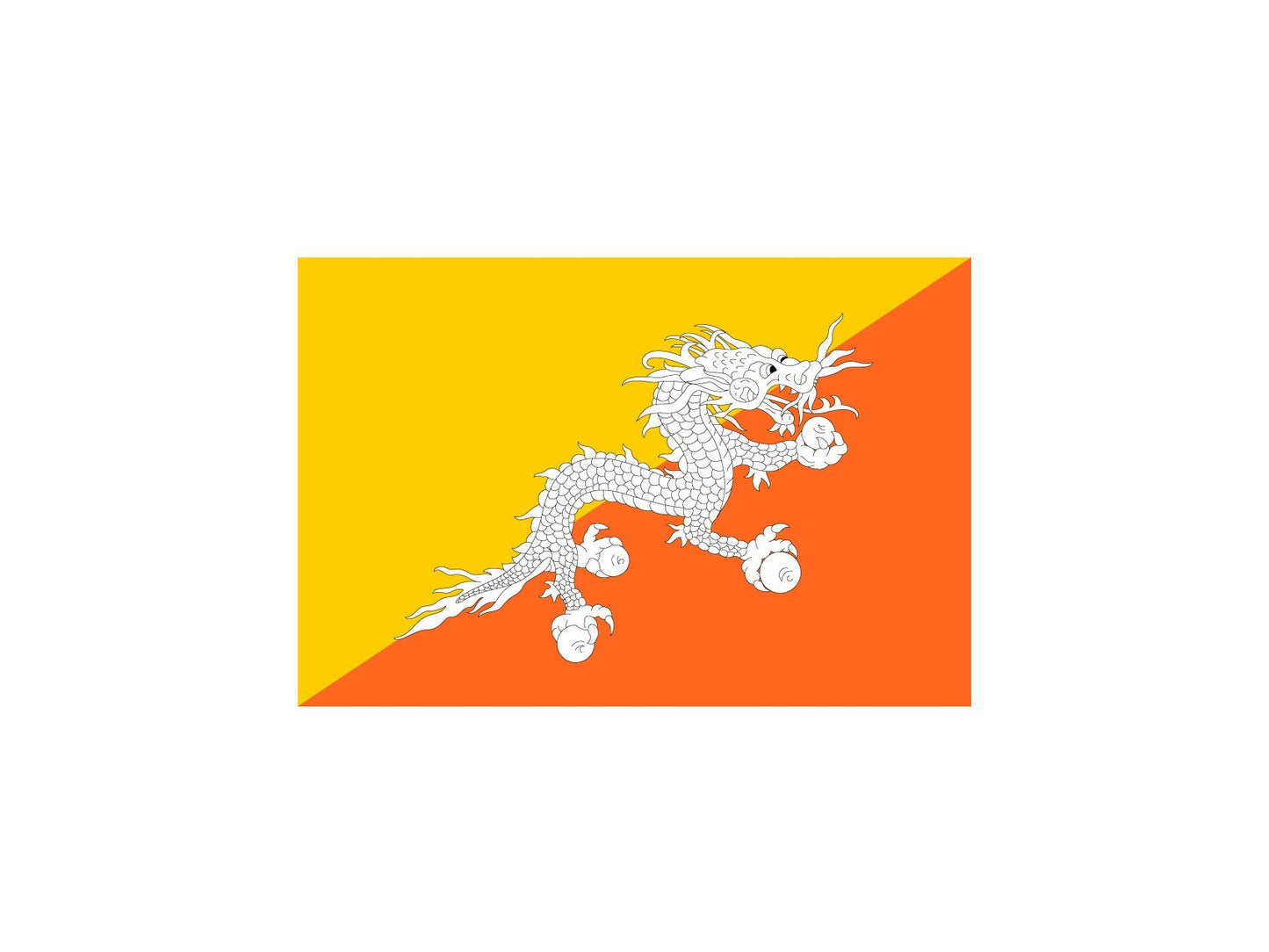 Bhutan Flag Sticker Decal