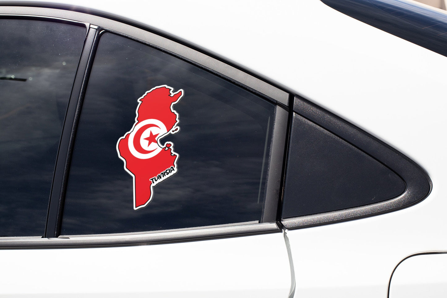 Tunisia Map Flag Sticker Decal