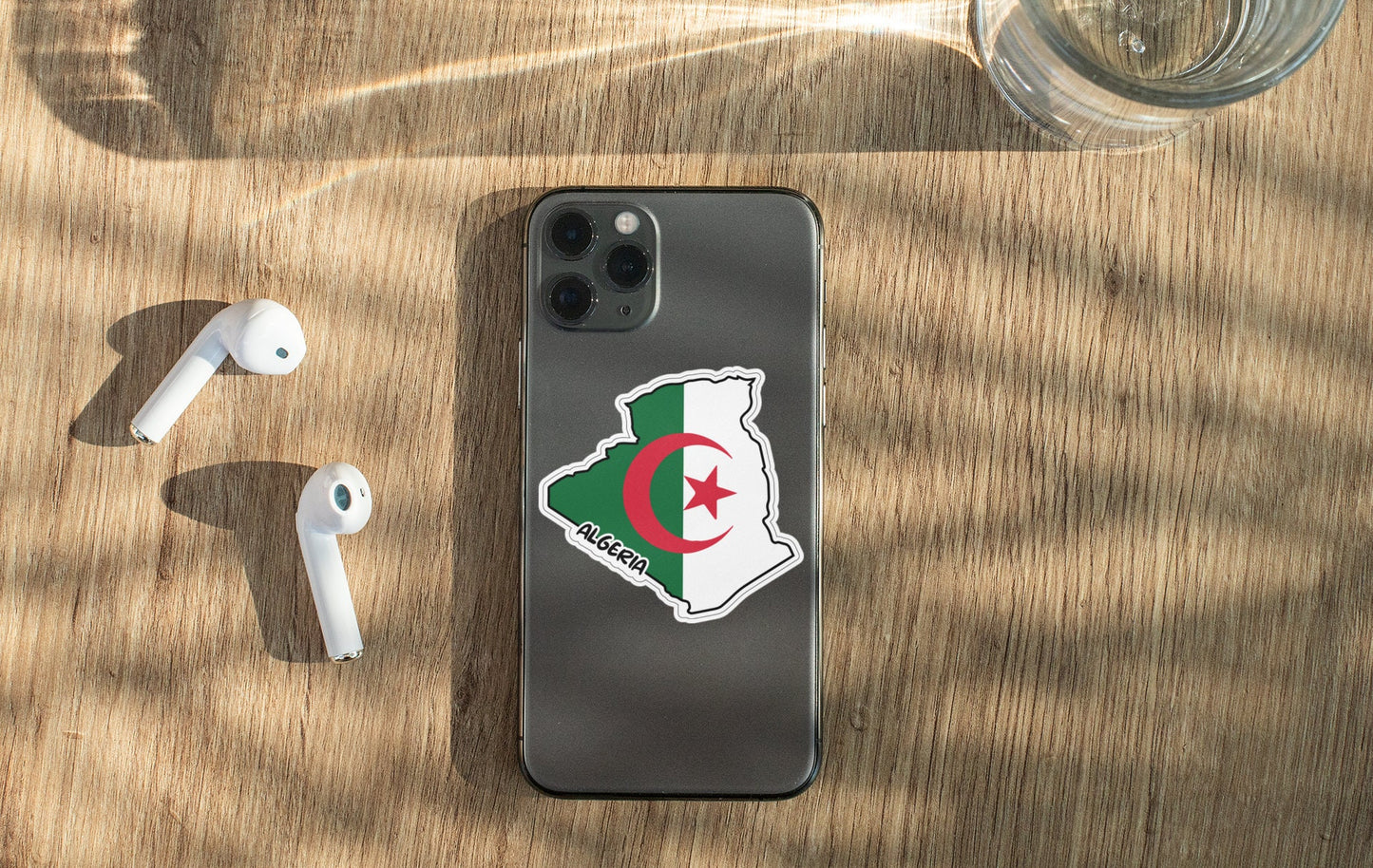 Algeria Map Flag Sticker Decal