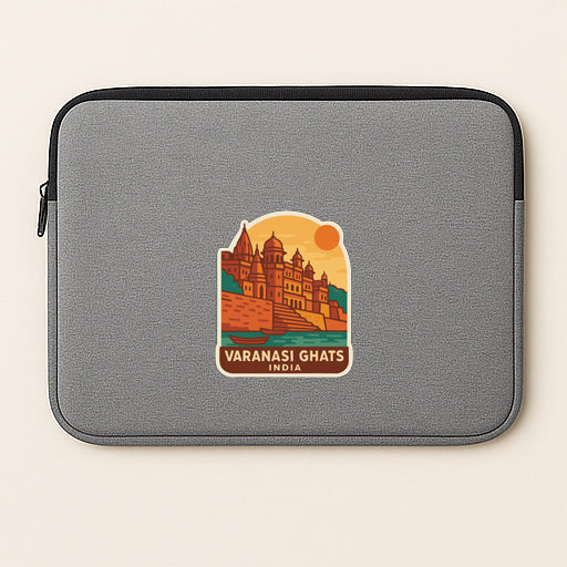 Varanasi Ghats India Iron On Heat Transfer Vinyl HTV Die-Cut Symbolic Landmark