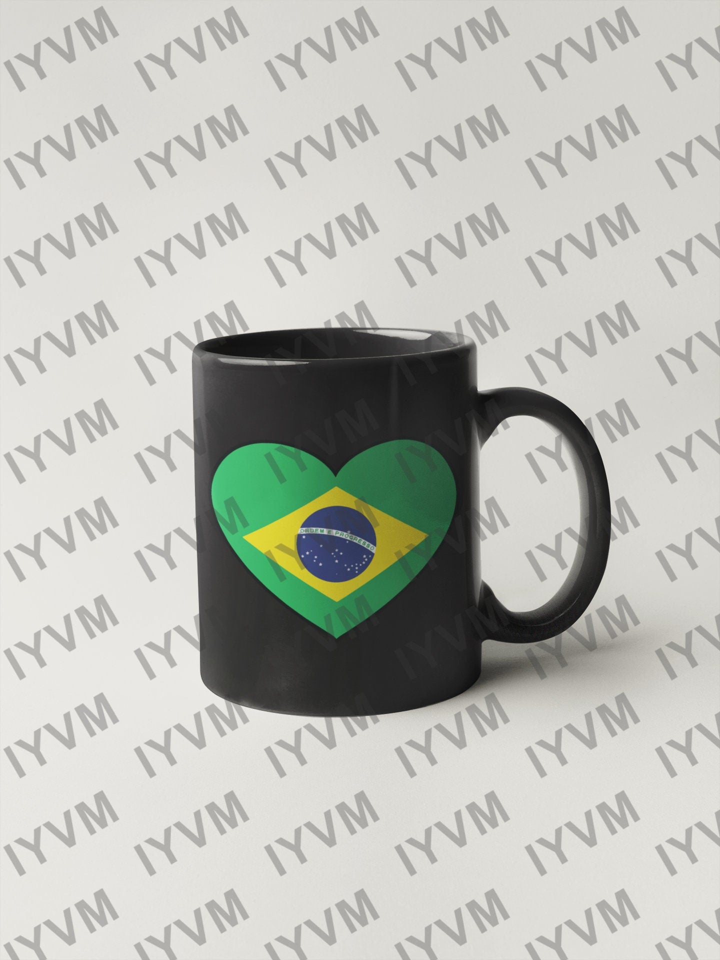 Brazil Flag Heart Sticker Decal / Brasília / Federative Republic of Brazil / Brazilian / Brasil / Ordem e Progresso
