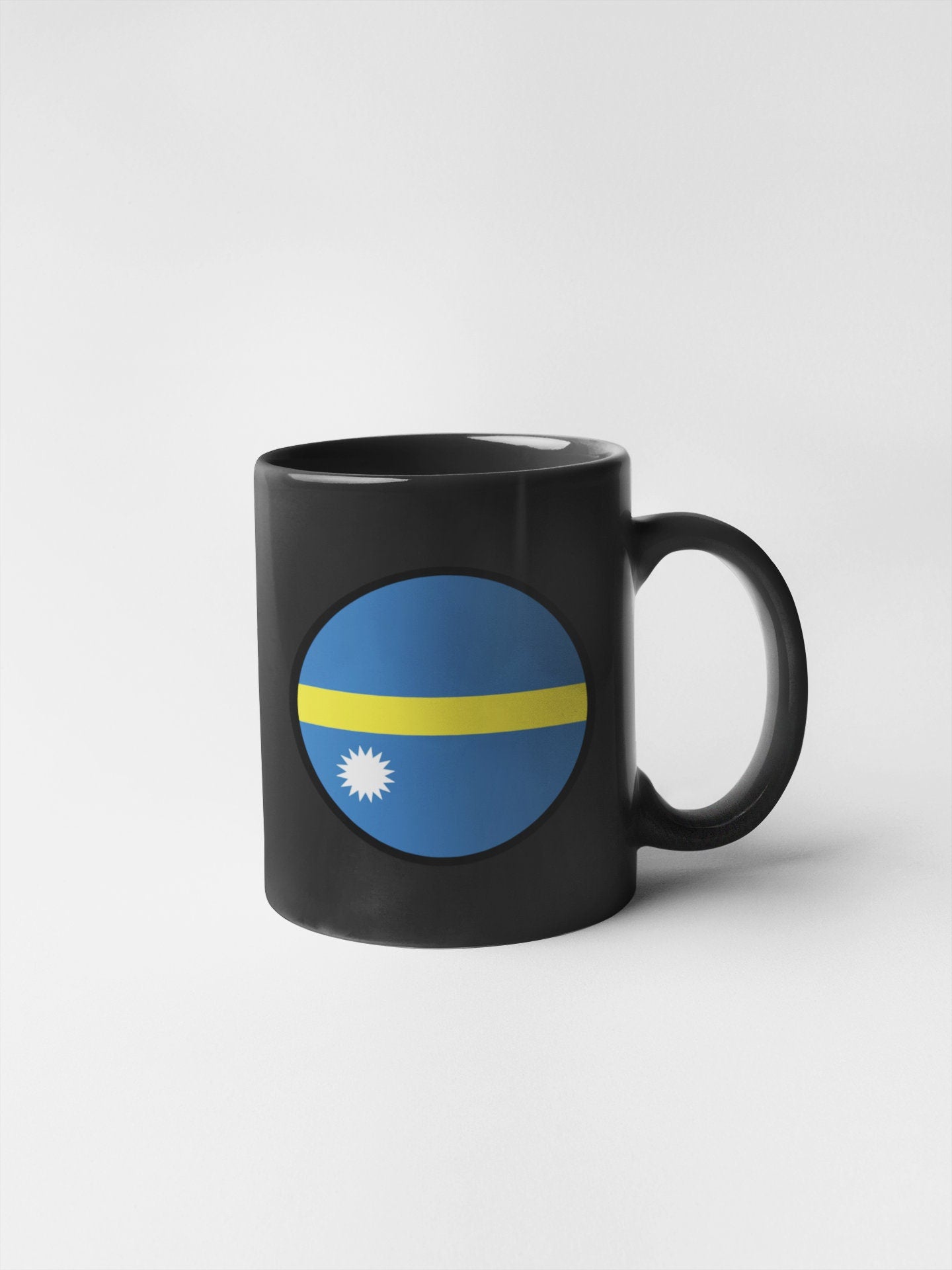 Nauru Flag Circle Sticker Decal