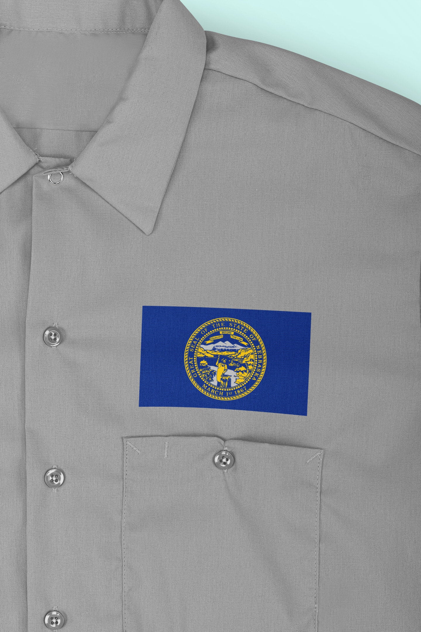 State of Nebraska Flag Iron On Heat Transfer Vinyl HTV Nebraska State Lincoln The Cornhusker State Antelope State Beef State Bugeating State