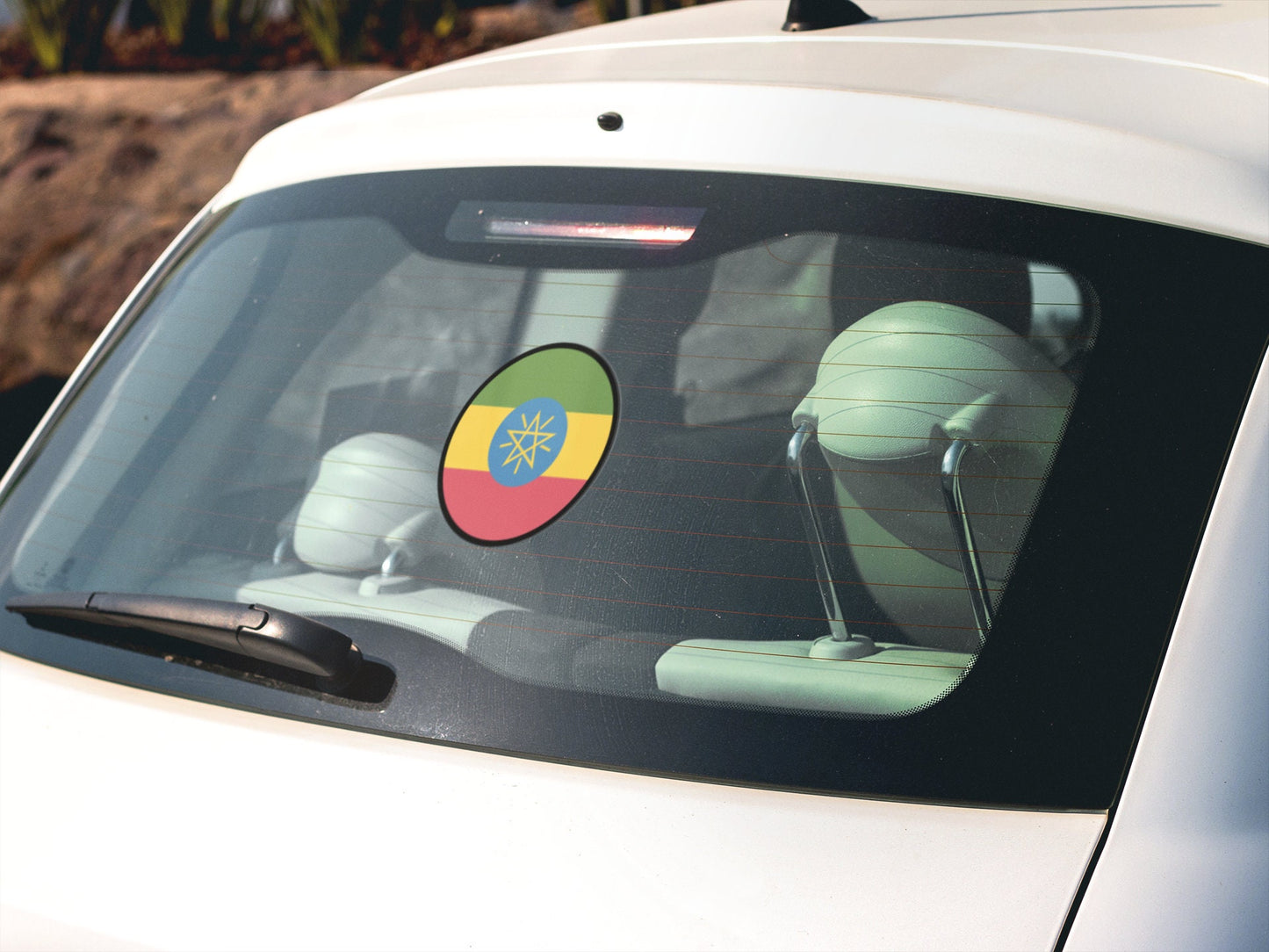 Ethiopia Flag Circle Sticker Decal