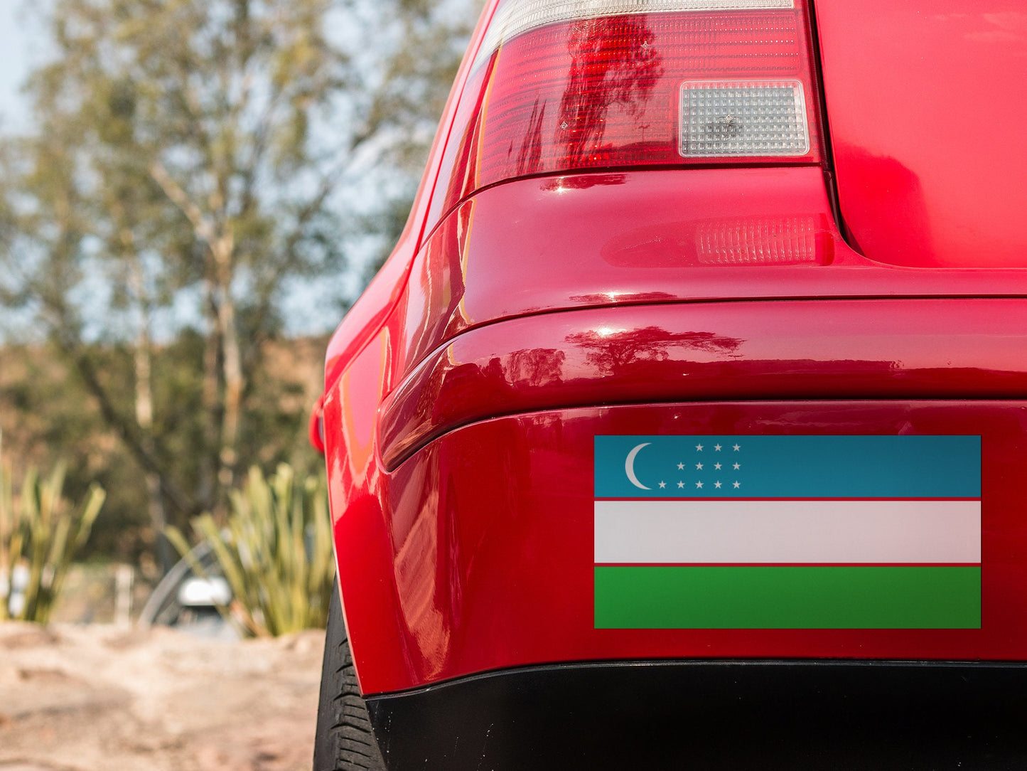 Uzbekistan Flag Sticker Decal / Republic of Uzbekistan / Tashkent / Uzbek / Uzbekistani
