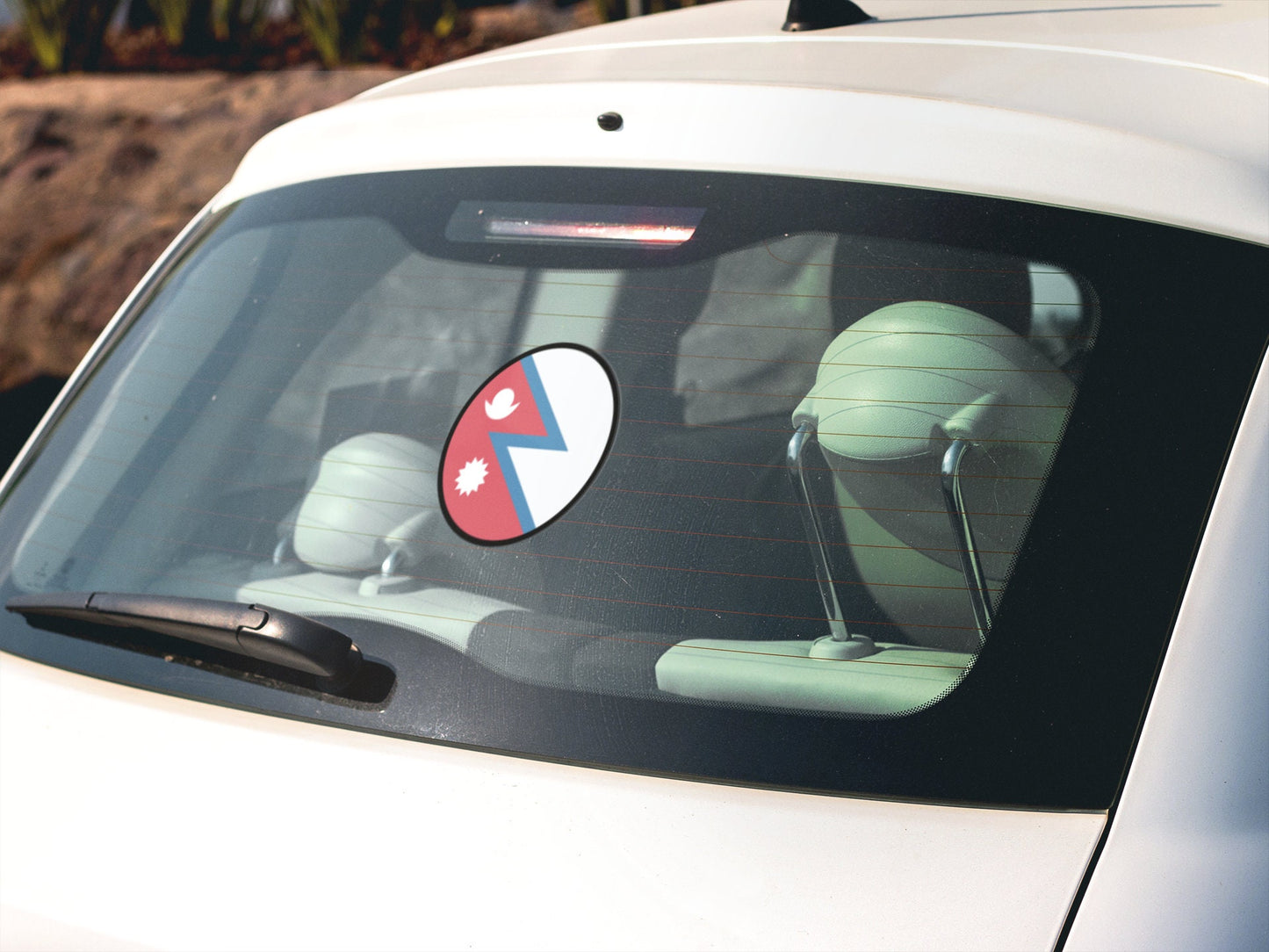 Nepal Flag Circle Sticker Decal