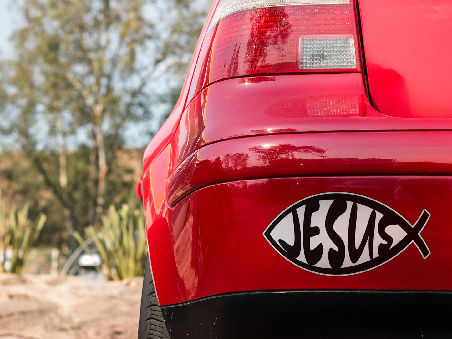 Christian Fish Ichthys Sticker Decal Vinyl Decal God Jesus Holy Spirit Bible Church Faith Love Peace Forgiveness