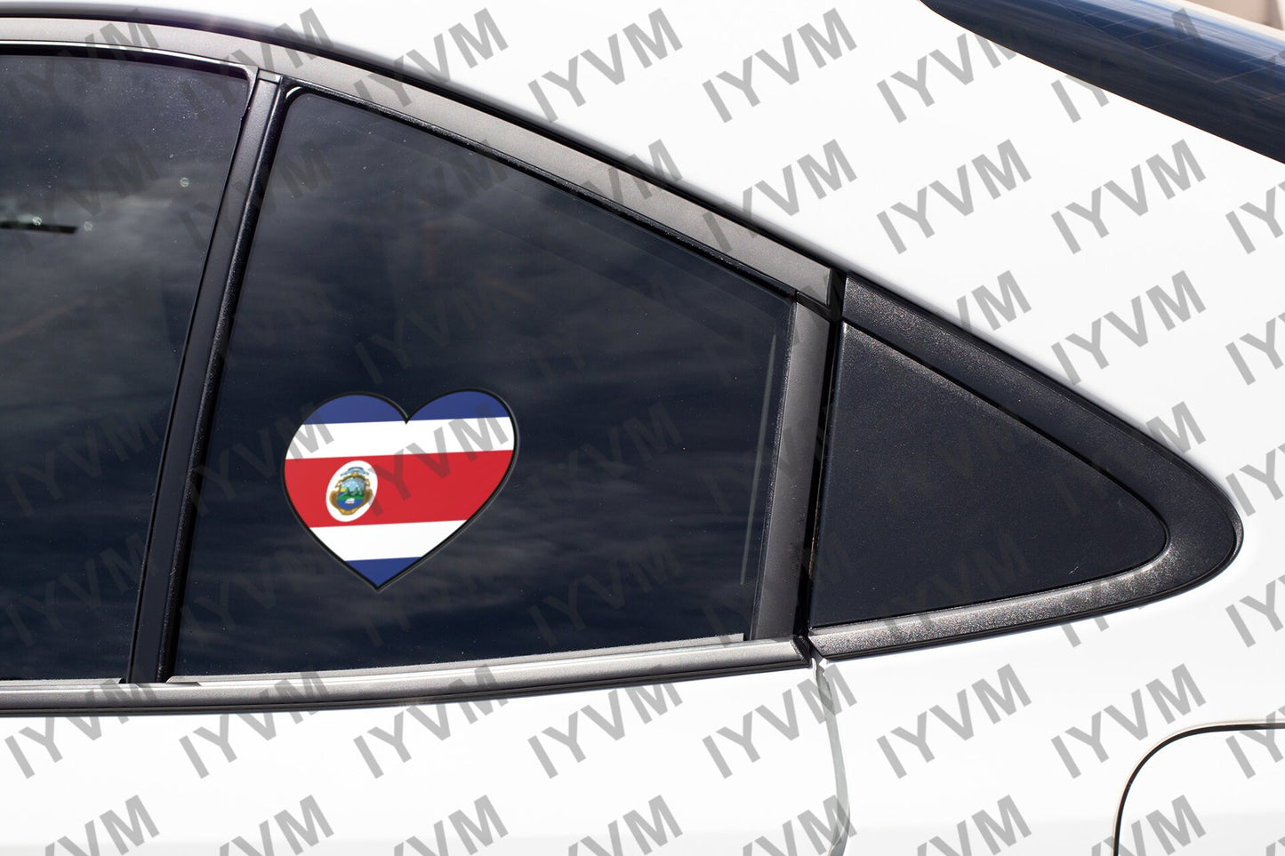 Costa Rica Flag Heart Sticker Decal / Republic of Costa Rica / San José / Costa Rican