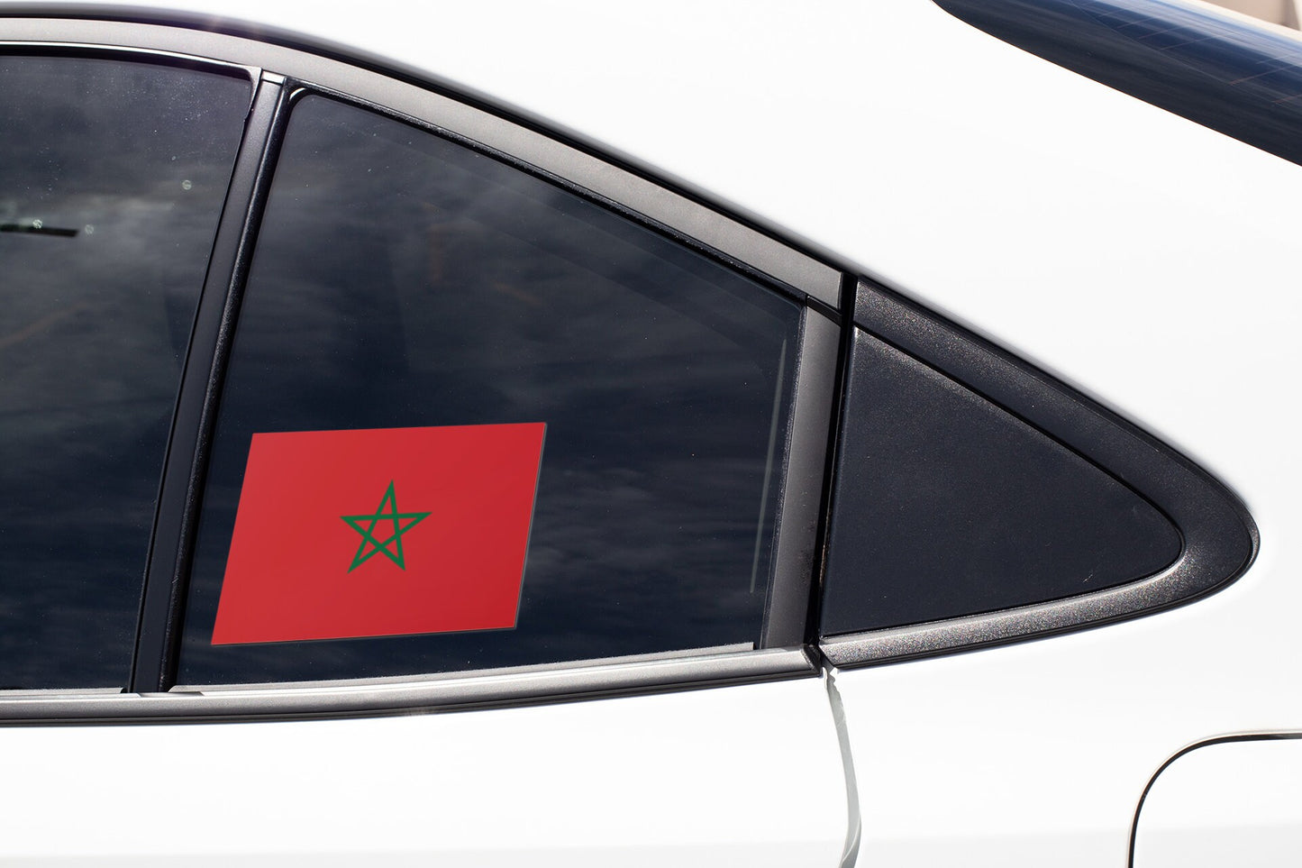 Morocco Flag Sticker Decal / Kingdom of Morocco / المملكة المغربية / Rabat / Moroccan
