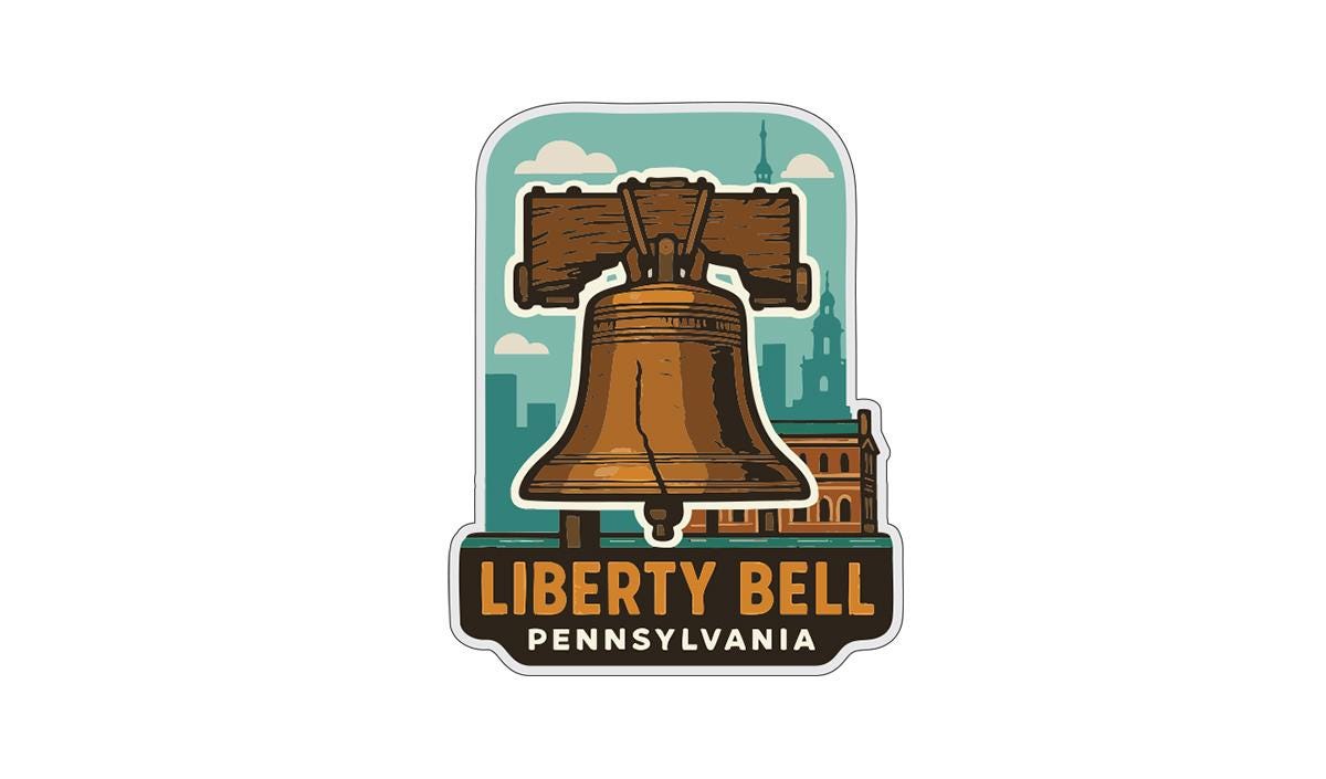 Liberty Bell Pennsylvania Iron On Heat Transfer Vinyl HTV Die-Cut Symbolic