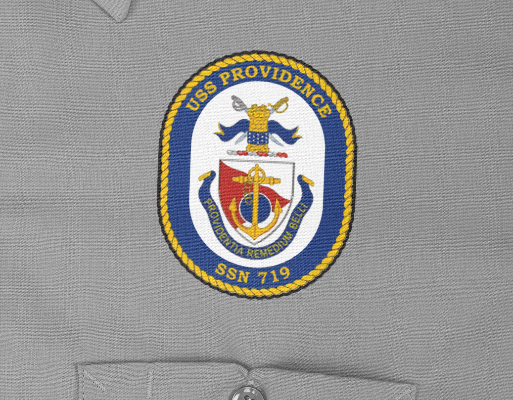 USS Providence SSN-719 Badge Iron On Heat Transfer Vinyl HTV Los Angeles Class Attack Submarine
