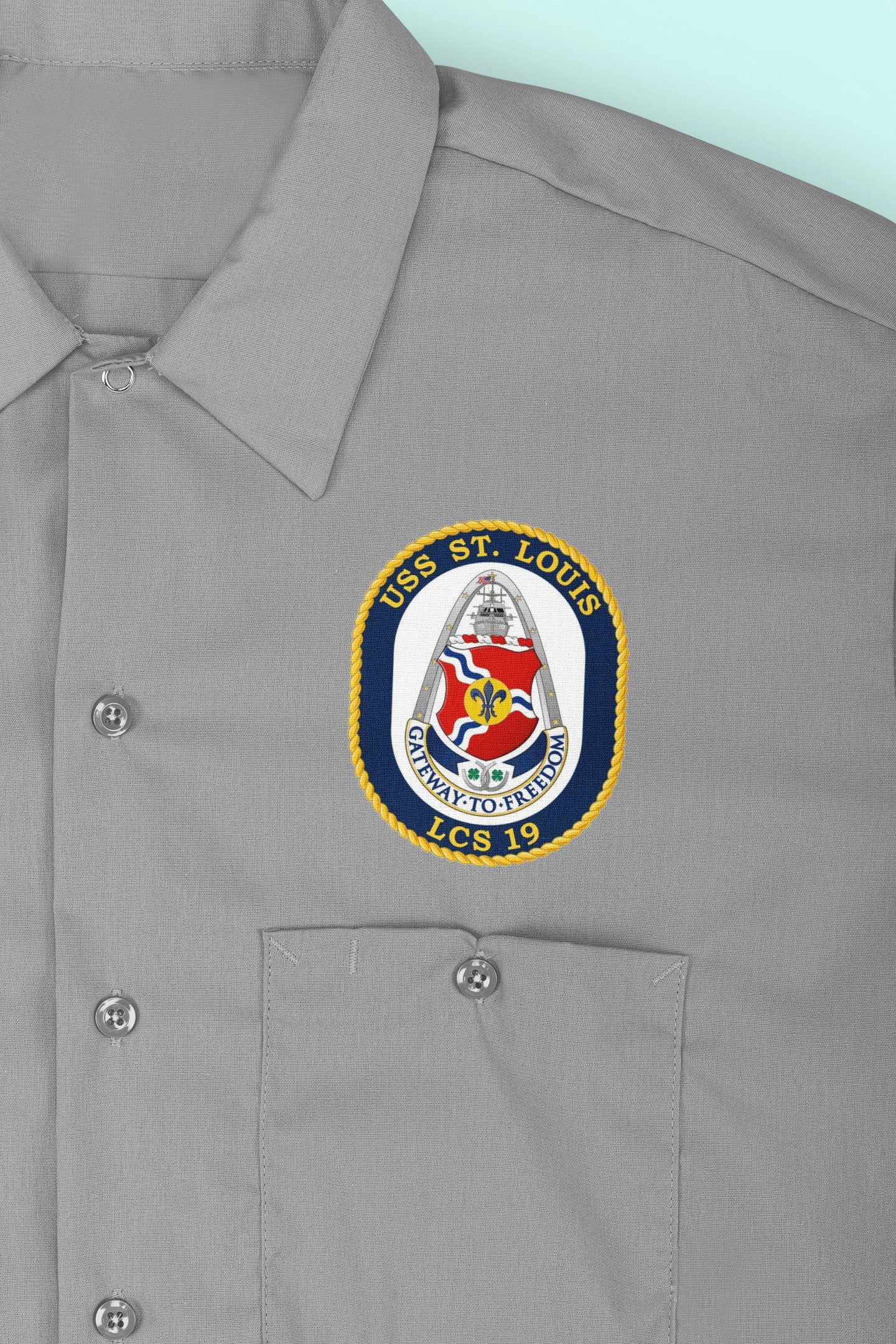 USS St. Louis LCS-19 Badge Iron On Heat Transfer Vinyl HTV Freedom Class Littoral combat ship
