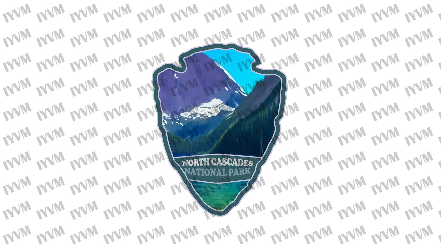 North Cascades National Park Sticker Decal - US National Parks Series