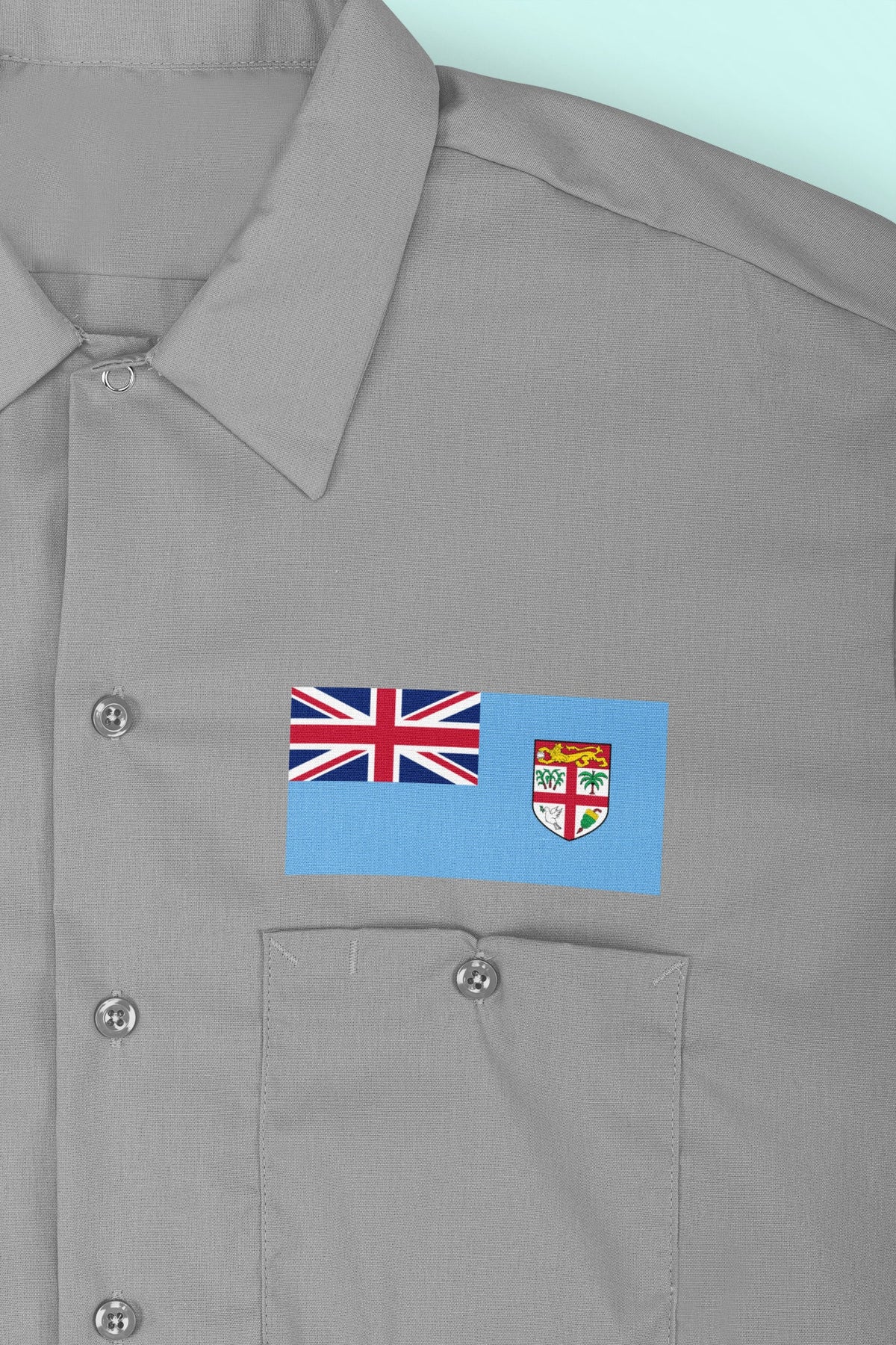 Fiji Flag Iron On Heat Transfer Vinyl HTV / Republic of Fiji / Rerevaka na Kalou ka Doka na Tui / Suva / Fijian