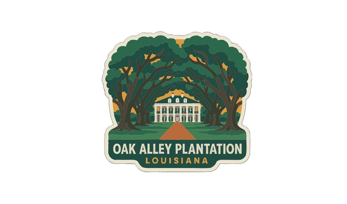 Oak Alley Plantation Louisiana Iron On Heat Transfer Vinyl HTV Die-Cut Symbolic