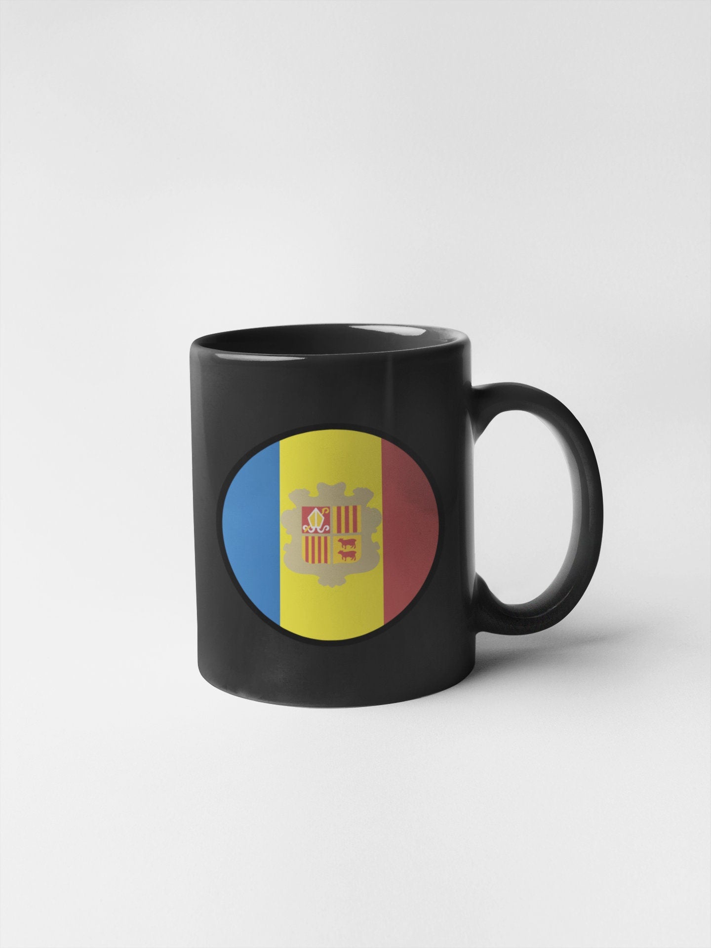 Andorra Flag Circle Sticker Decal