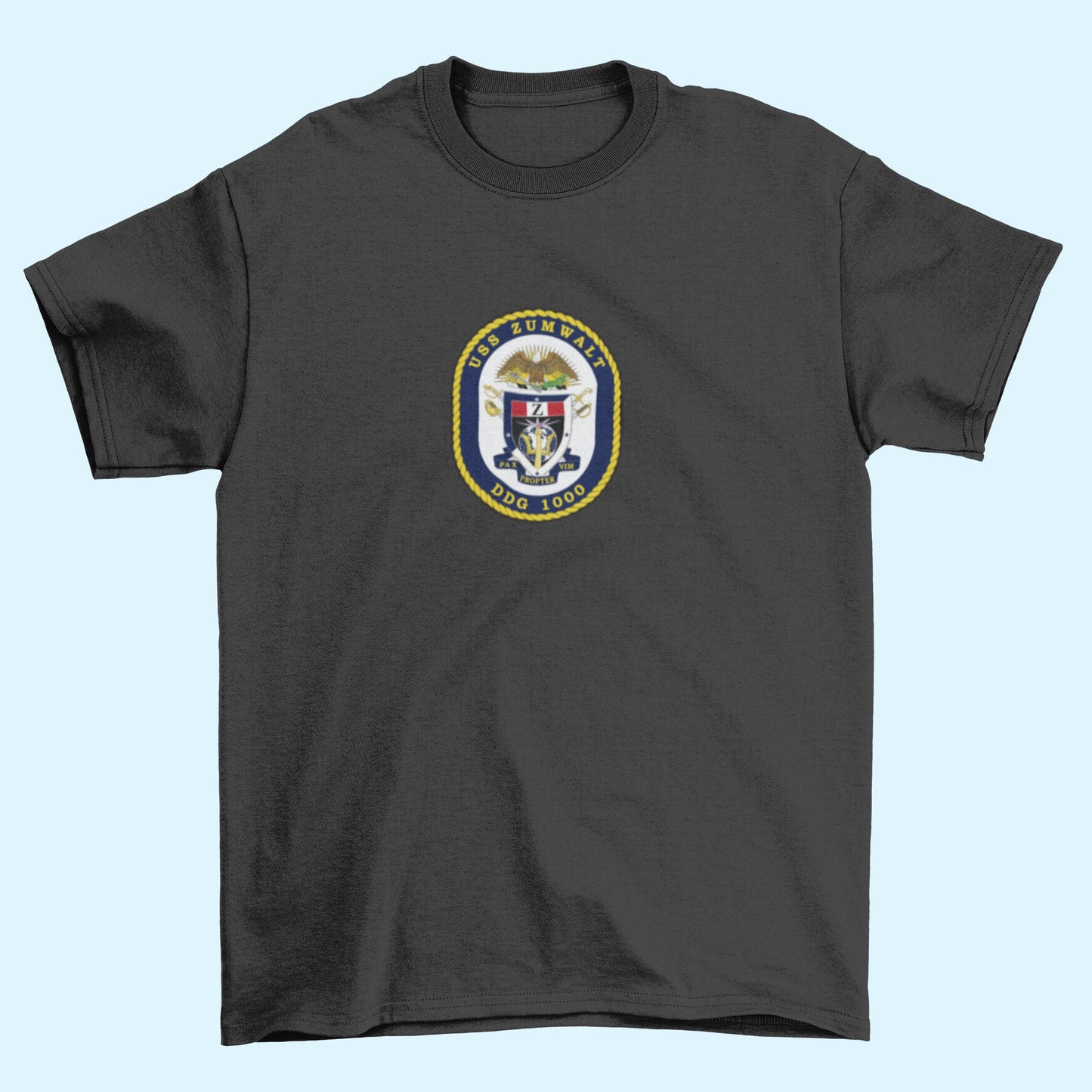USS Zumwalt DDG-1000 Badge Iron On Heat Transfer Vinyl HTV Zumwalt Class Destroyer
