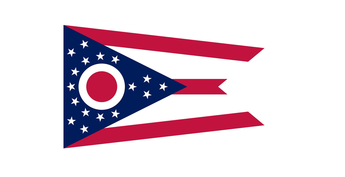 State of Ohio Flag Iron On Heat Transfer Vinyl HTV  Ohio State  Columbus  The Buckeye State  Birthplace of Aviation  The Heart of It All