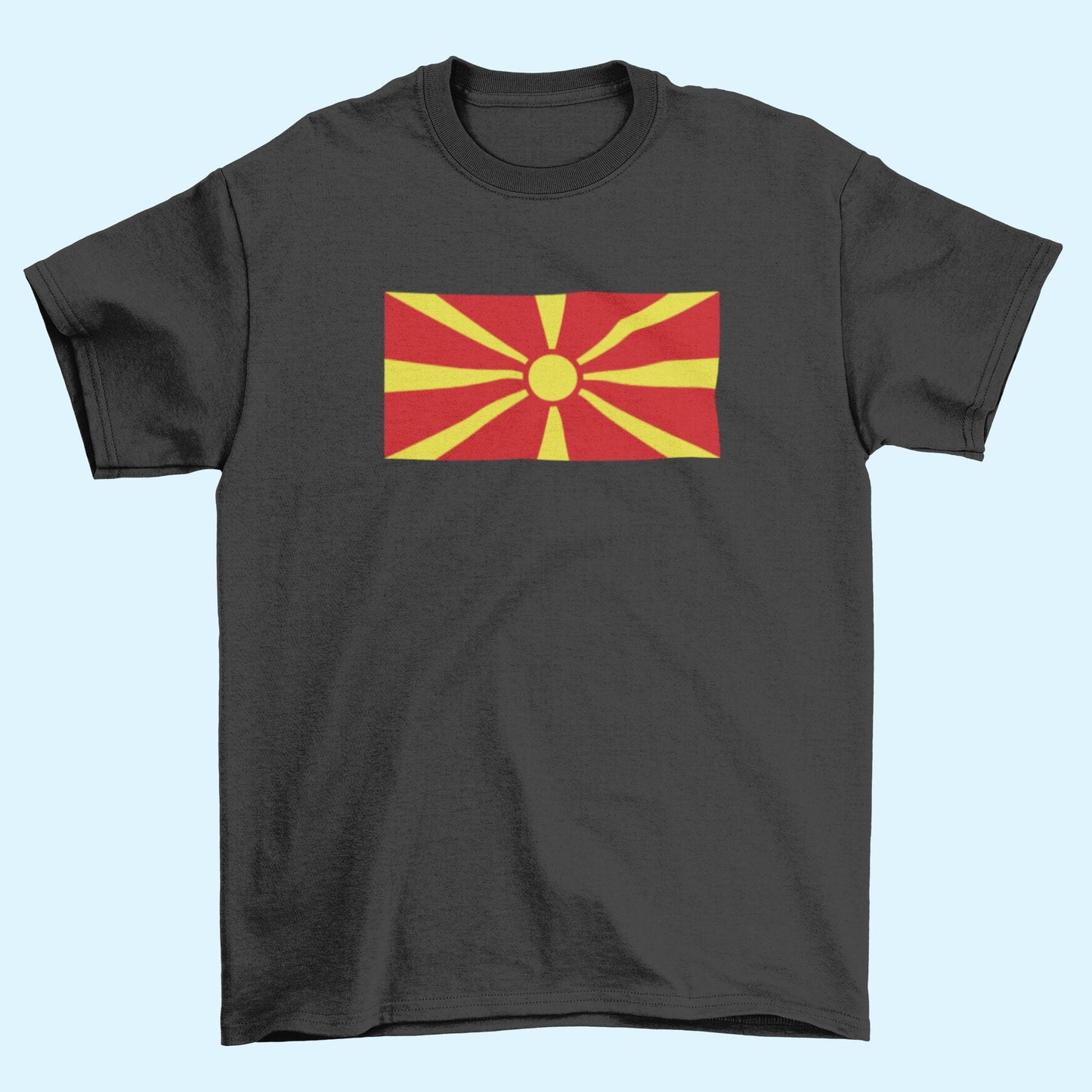 Macedonia Flag Iron On Heat Transfer Vinyl HTV / Republic of North Macedonia / Република Северна Македонија / Skopje / Macedonian