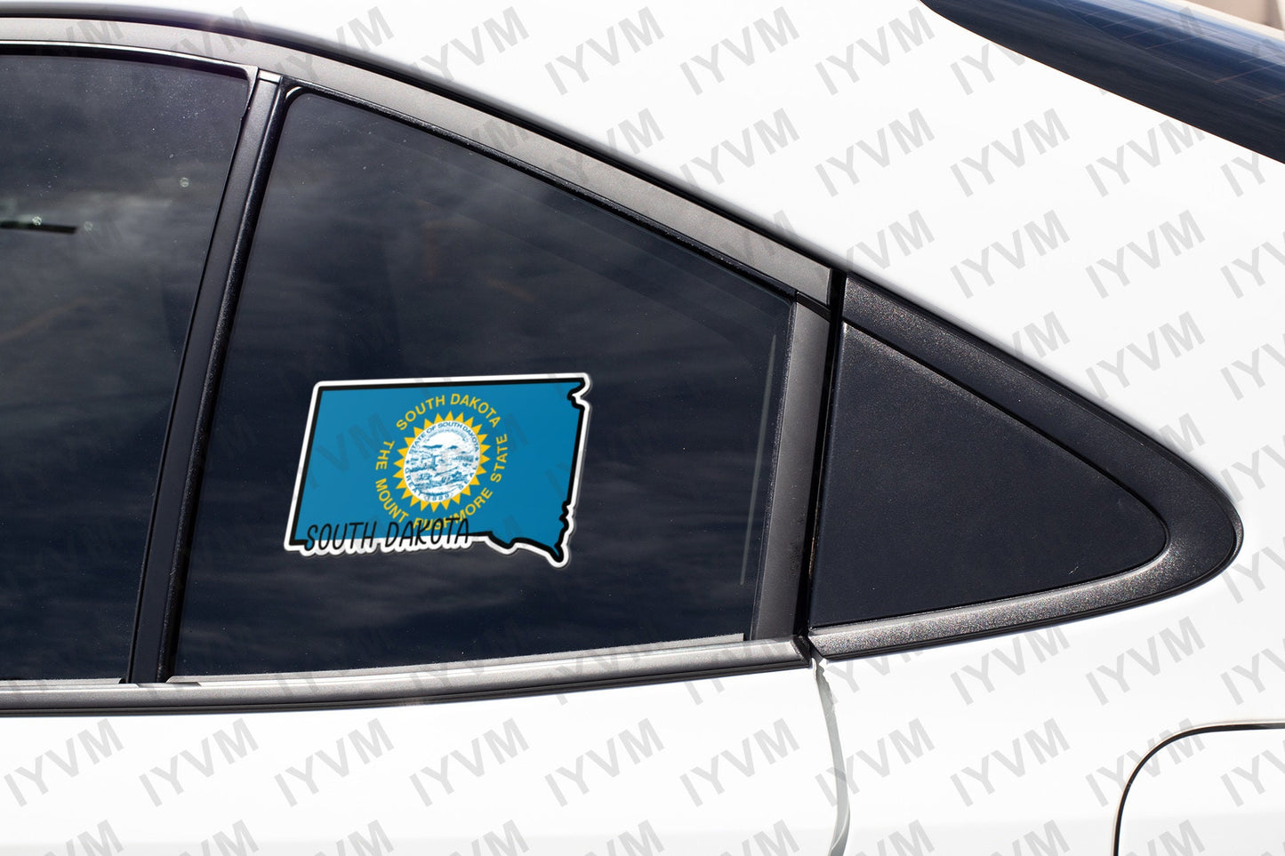 State of South Dakota Map Flag Sticker Decal  USA South Dakota State  Pierre  Mount Rushmore State  Artesian State  Blizzard State /