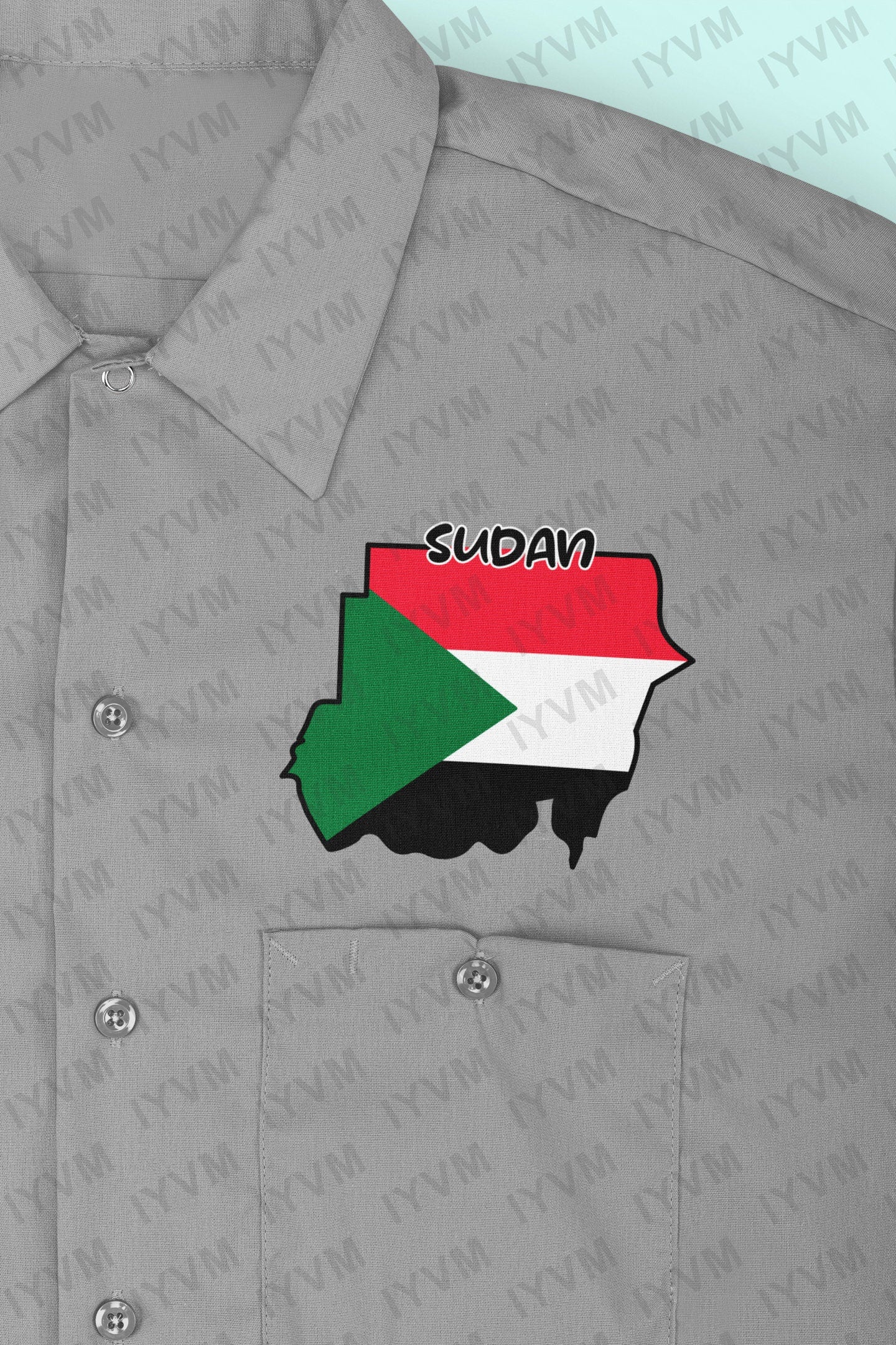 Sudan Map Iron On Heat Transfer Vinyl HTV / Republic of the Sudan / North Sudan / Khartoum / Omdurman / Sudanese