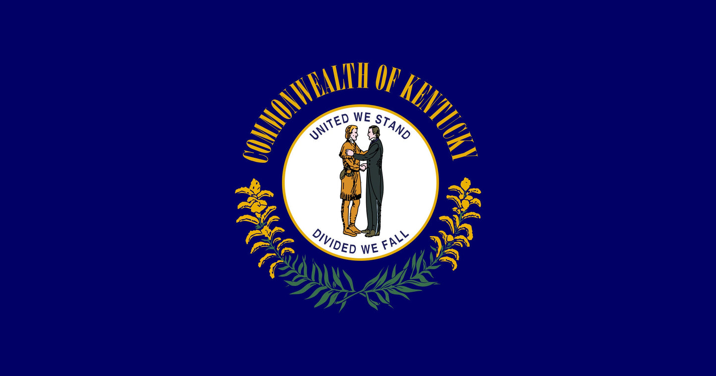 State of Kentucky Flag Iron On Heat Transfer Vinyl HTV  Kentucky State  Frankfort  The Bluegrass State  Corn-cracker State