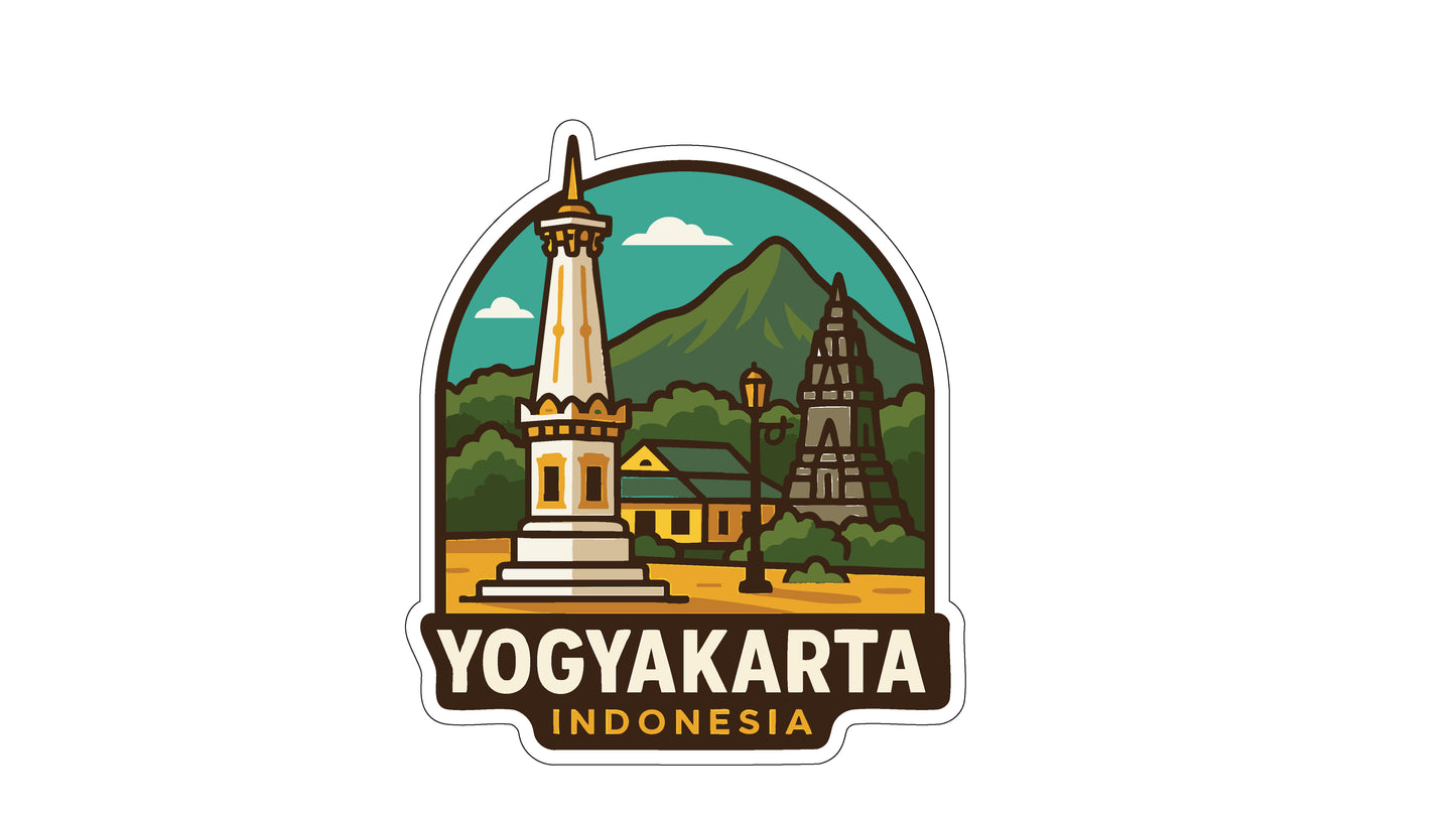 a sticker or logo for the city of Yogyakarta, Indonesia.