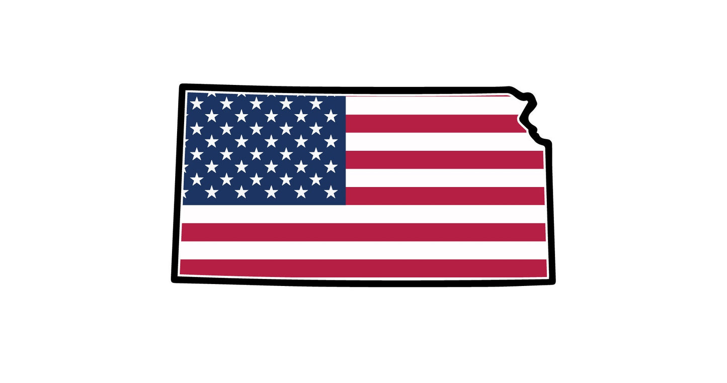an american flag in the shape of the state of indiana
