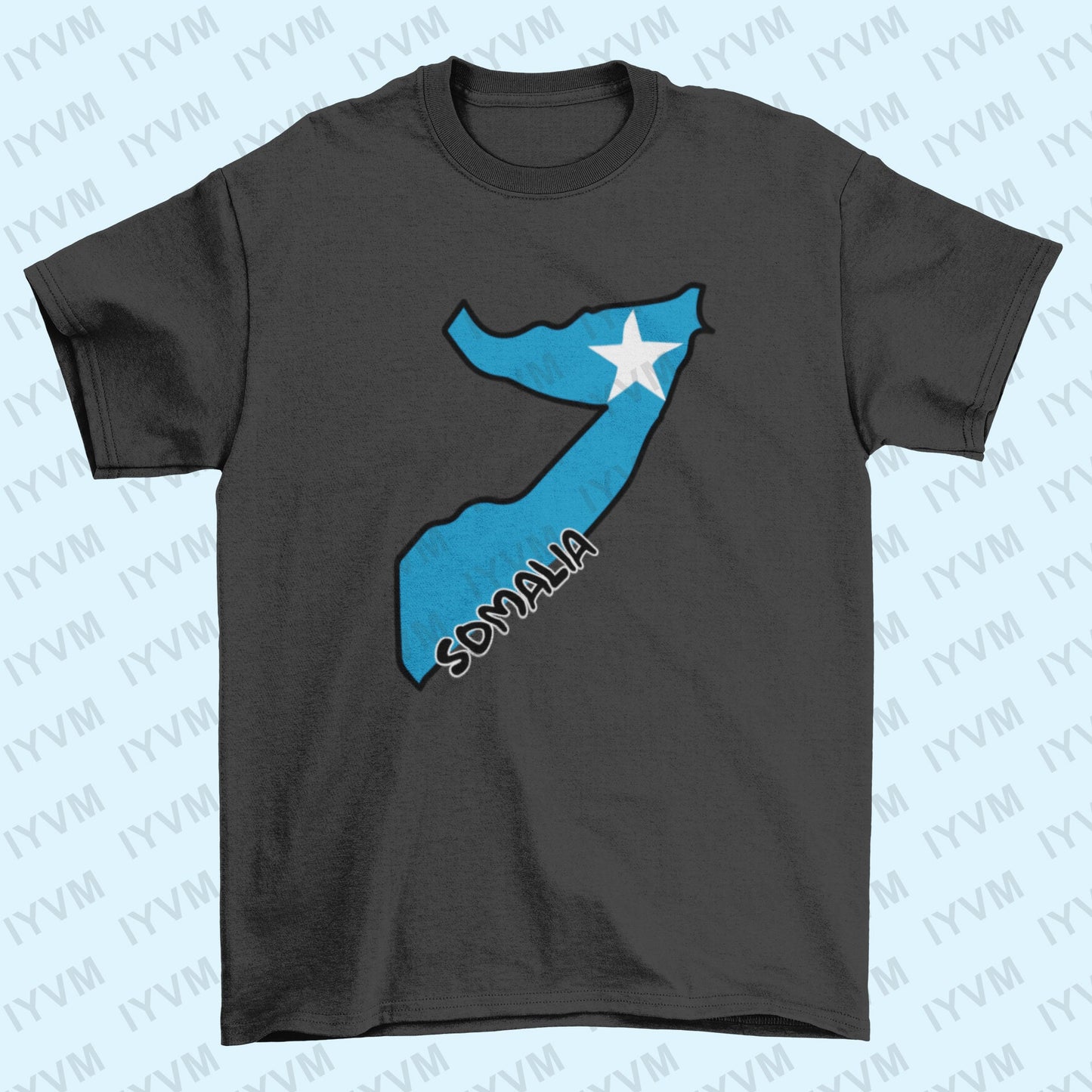 Somalia Map Flag Iron On Heat Transfer Vinyl HTV Federal Republic of Somalia Jamhuuriyadda Federaalka Soomaaliya Mogadishu Somali Somalian