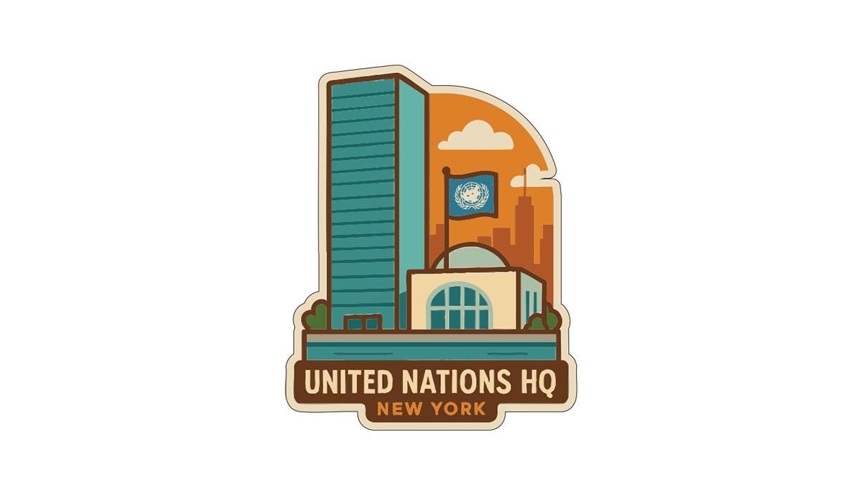 United Nations Headquarters New York Iron On Heat Transfer Vinyl HTV Symbolic